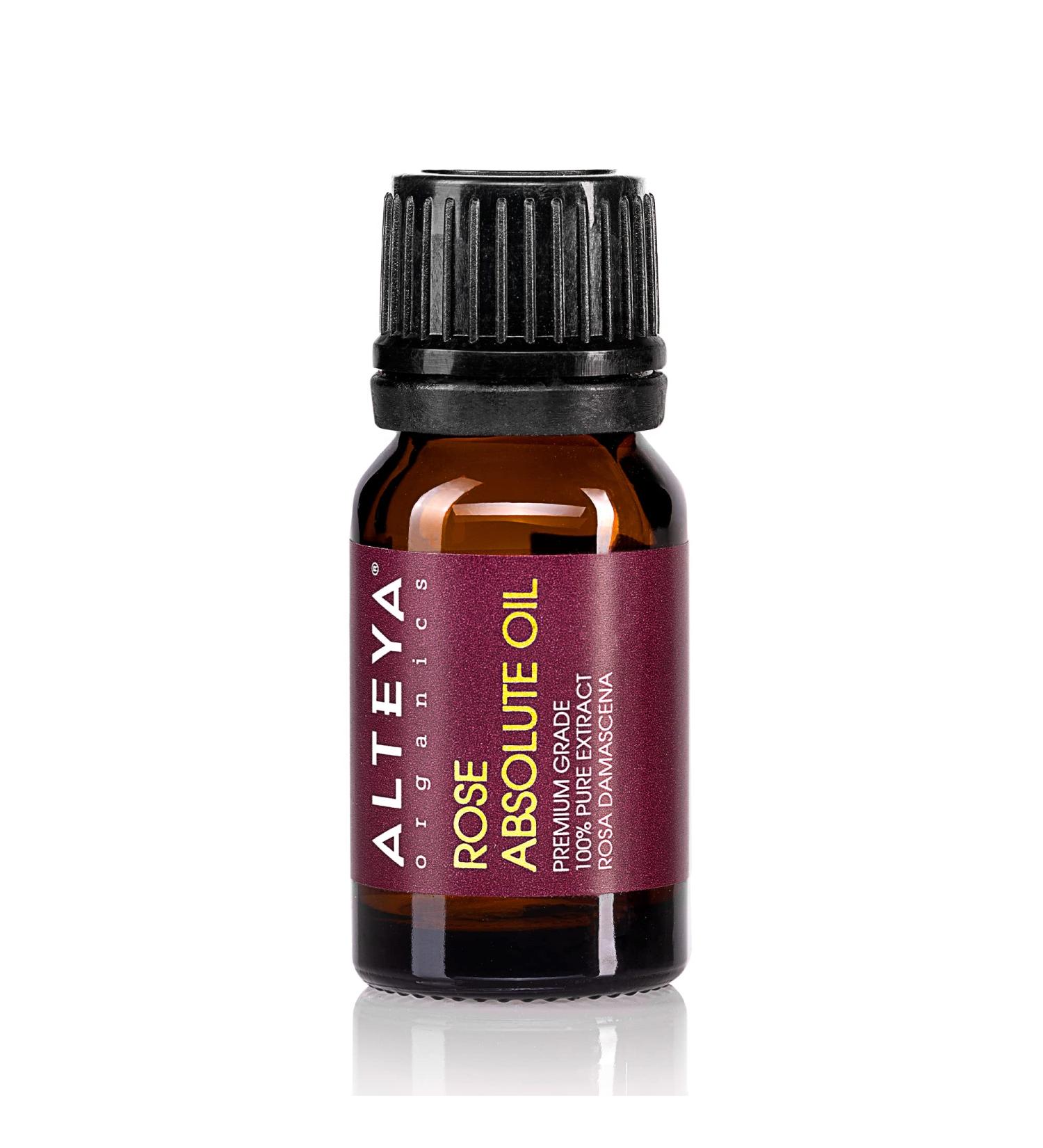 Alteya Organics Bulgarian Rose Absolute (100% Pure Rose Oil) - 10ml from Rosa Damascena Bulgaria Authentic Certified Fresh Rose 0.34 Fl Oz (Pack of 1)