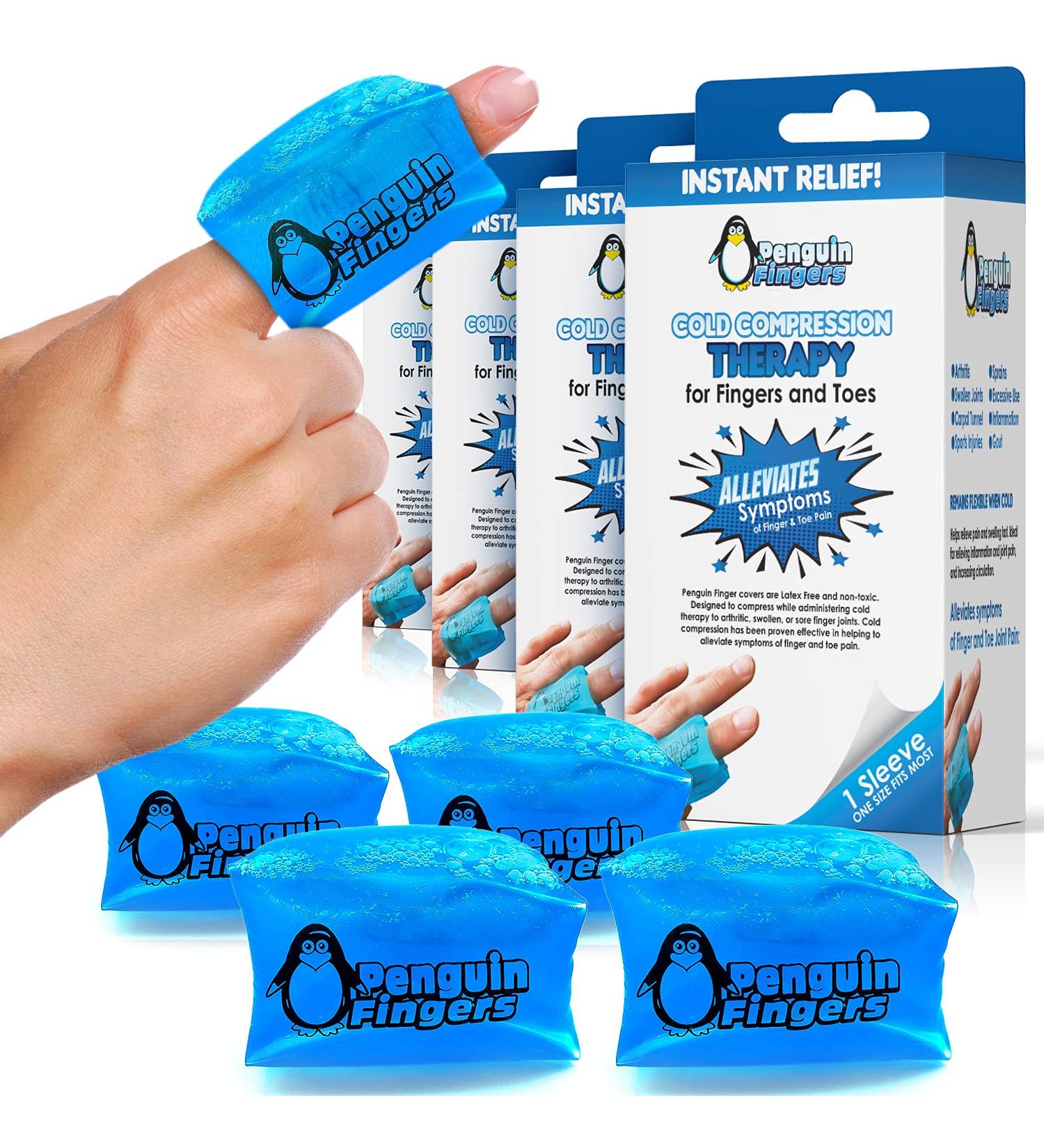 Finger and Toe Cold Gel Ice Pack - Reusable Cryotherapy Sleeve for Injuries, Arthritis, Tendonitis, Gout, Sprains - No-Toxins, Latex-Free - Buy Online on GoSupps.com