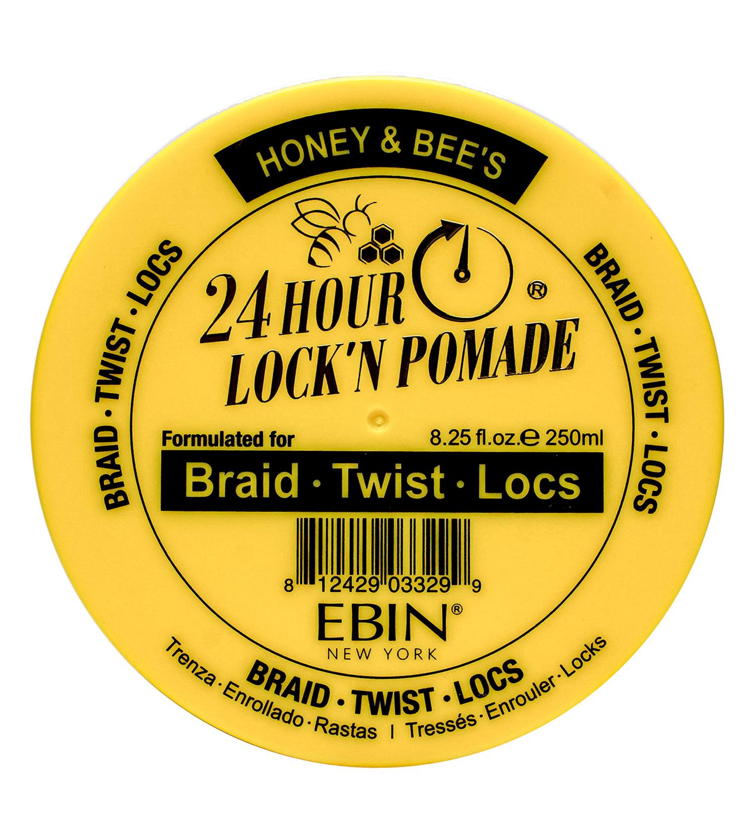 EBIN NEW YORK LOCK'N POMADE Braid Formula Honey & Bees 8.25 Oz | Extreme Firm Hold No Residue, Flaking | Great for Braiding, Twisting, Edges - Buy Online on GoSupps.com