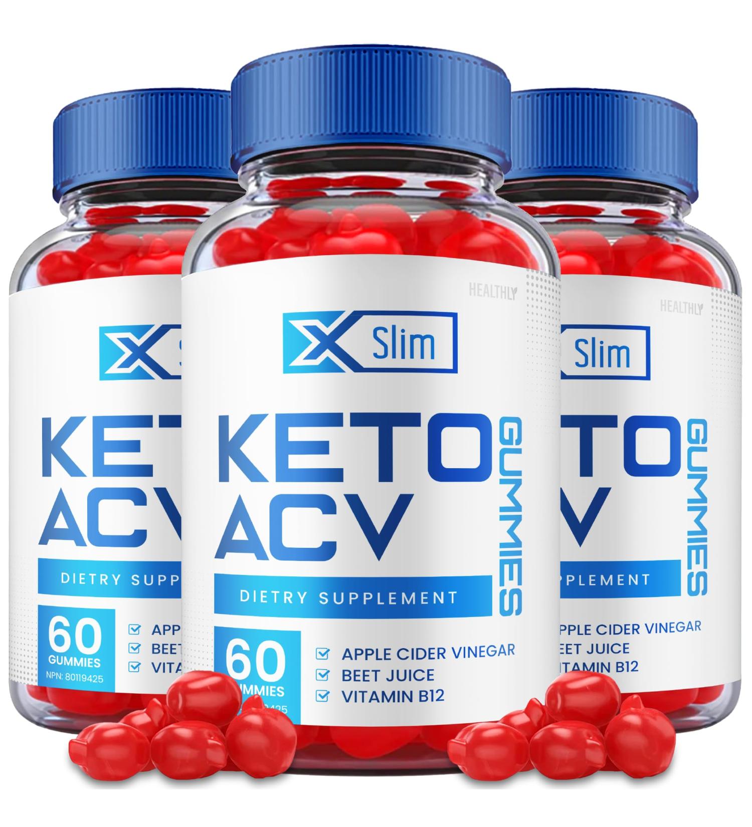 Xslim Keto ACV Gummies - Weight Loss Support with Apple Cider Vinegar - 180 Gummies - Buy Online on GoSupps.com