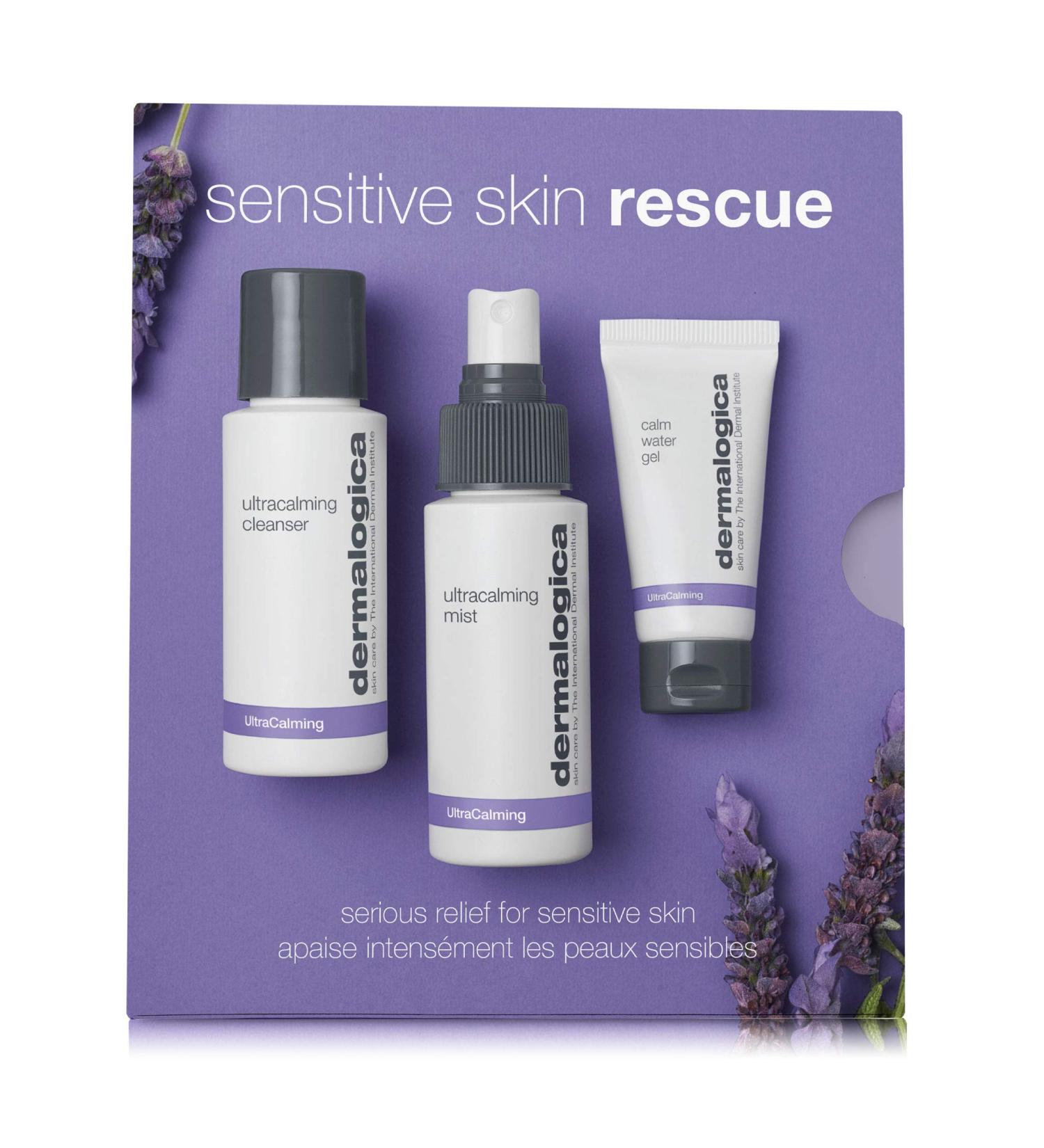 Dermalogica Sensitive Skin Rescue Kit: Face Wash, Toner, Moisturizer - Calm, Soothe, Minimize Irritation - Buy Online on GoSupps.com