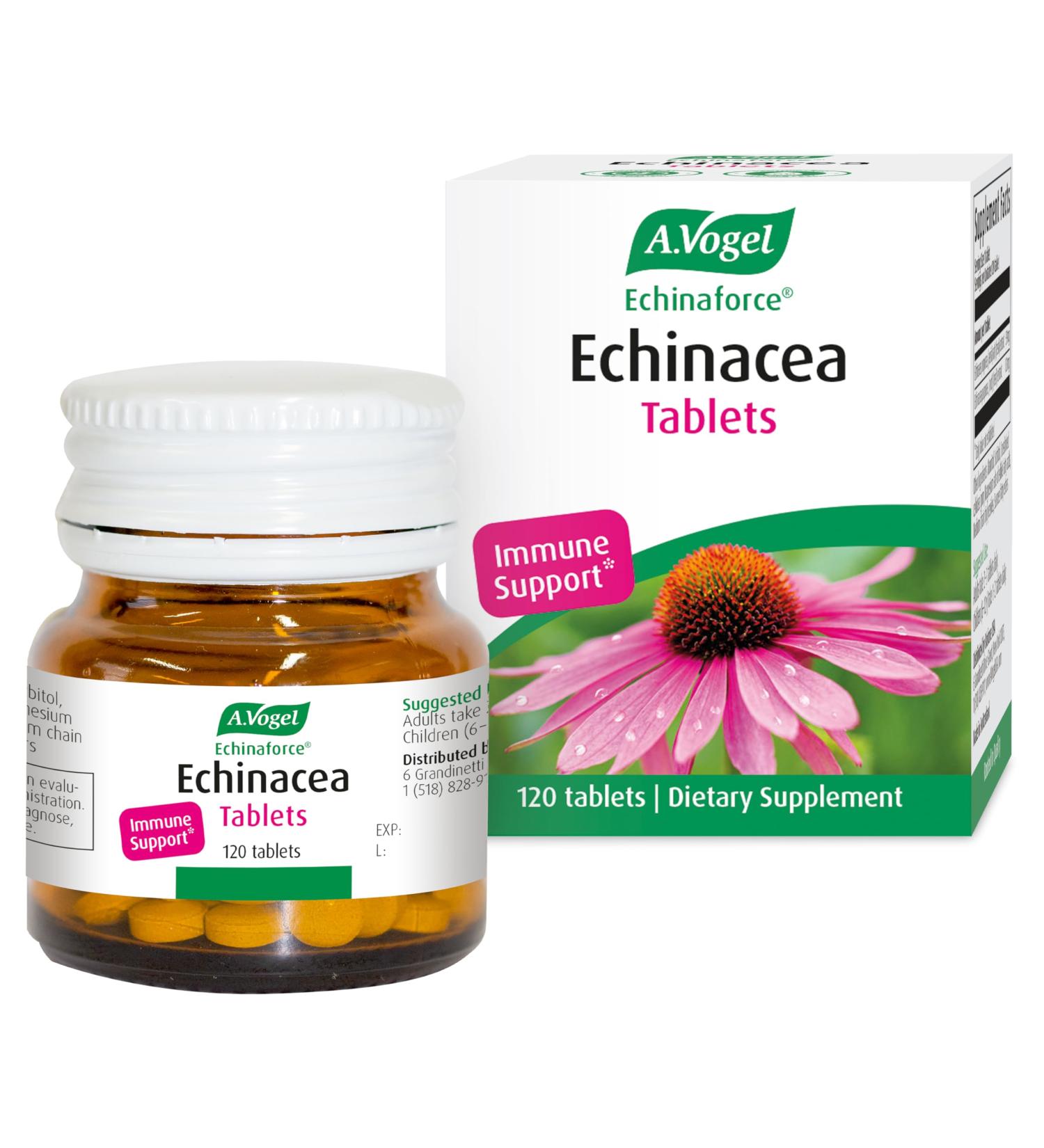 A. Vogel Echinaforce - Packaged Fresh Organic Echinacea Stronger Formula Than Dehydrated - 120 Tablets for Immune Support Supplement - Daily Herbal Immune Health Booster - Easy to Swallow 120 Count (Pack of 1) - Buy Online on GoSupps.com
