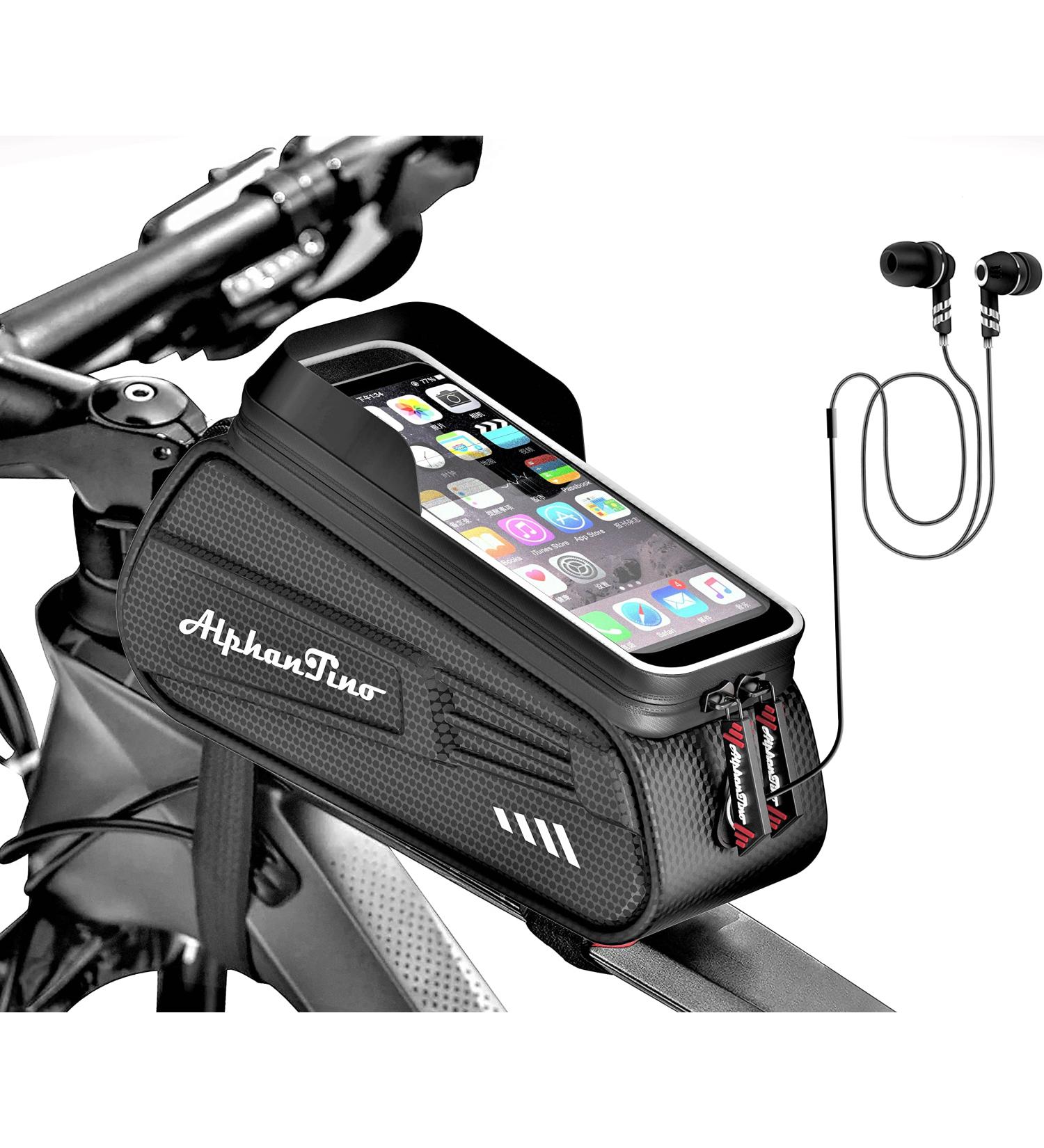 Alphantino Waterproof Large Bike Frame Bag - Military Grade Eva Front Frame Pouch for GPS, TPU Touch-Screen, Sun-Visor - Cycling Phone Holder - Buy Online on GoSupps.com