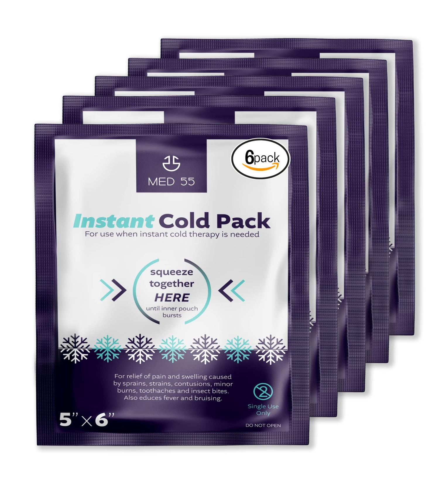Disposable Cold Packs (6 Count) - Instant Ice Pack for Injuries, Pain Relief, First Aid - Swelling, Sprains, Bruises, Tooth Aches, Insect Bites - Buy Online on GoSupps.com