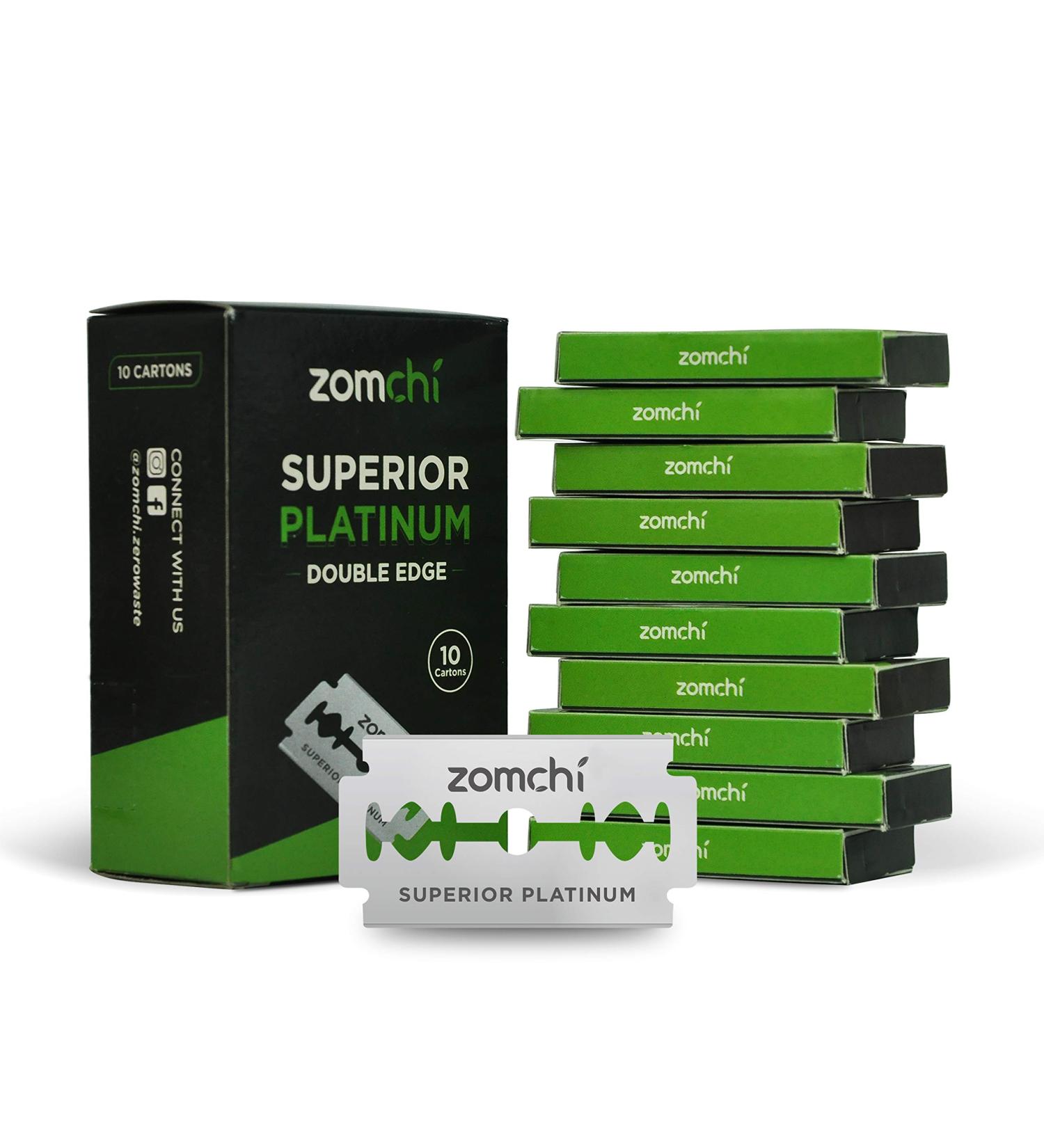 Platinum Stainless Steel Double Edge Razor Blades - 50 Count for Men and Women - Fits All Standard Razors - Buy Online on GoSupps.com