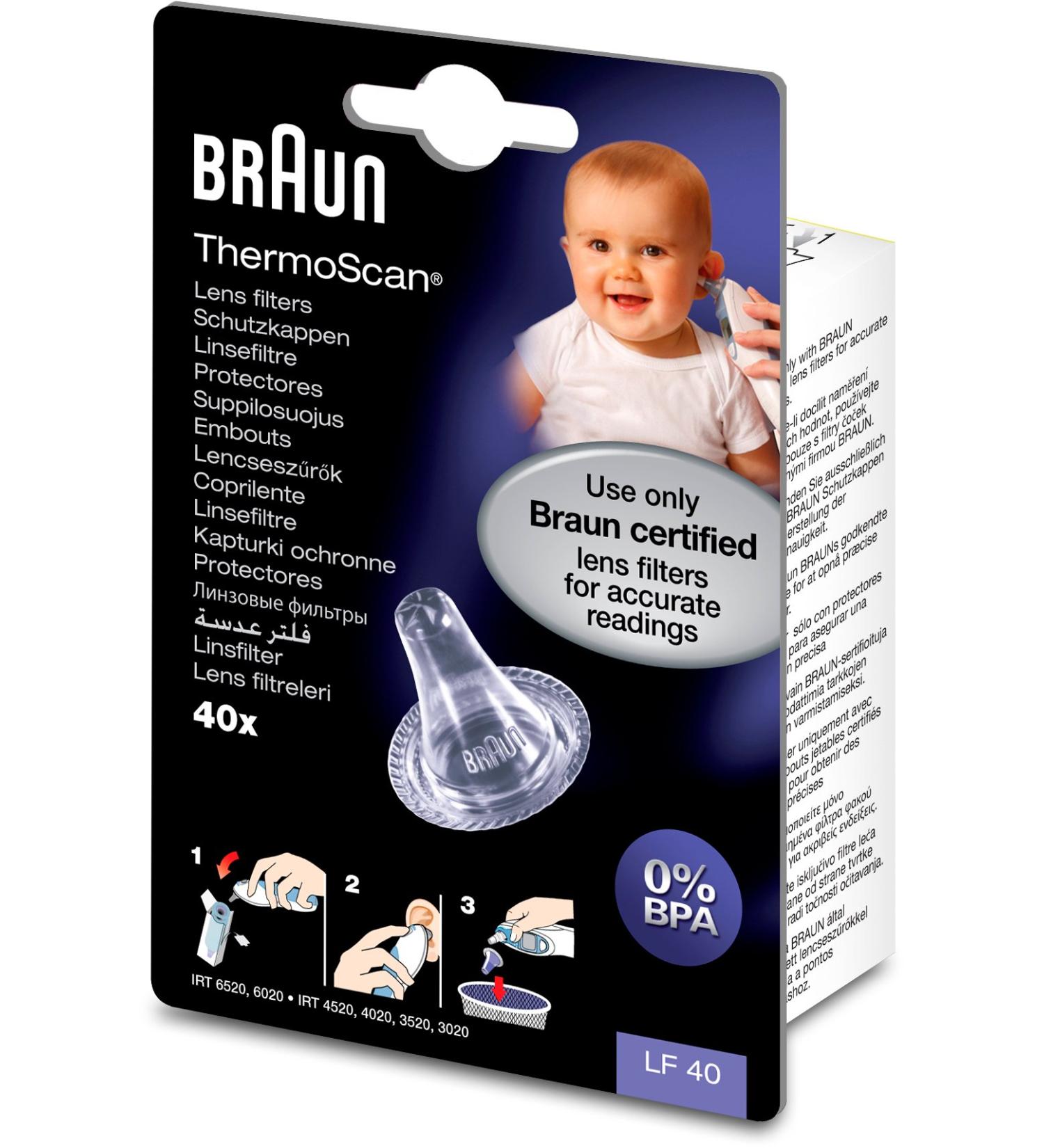 Buy Braun Thermoscan Protective Caps - 40 Pieces | International Shipping Available - Buy Online on GoSupps.com
