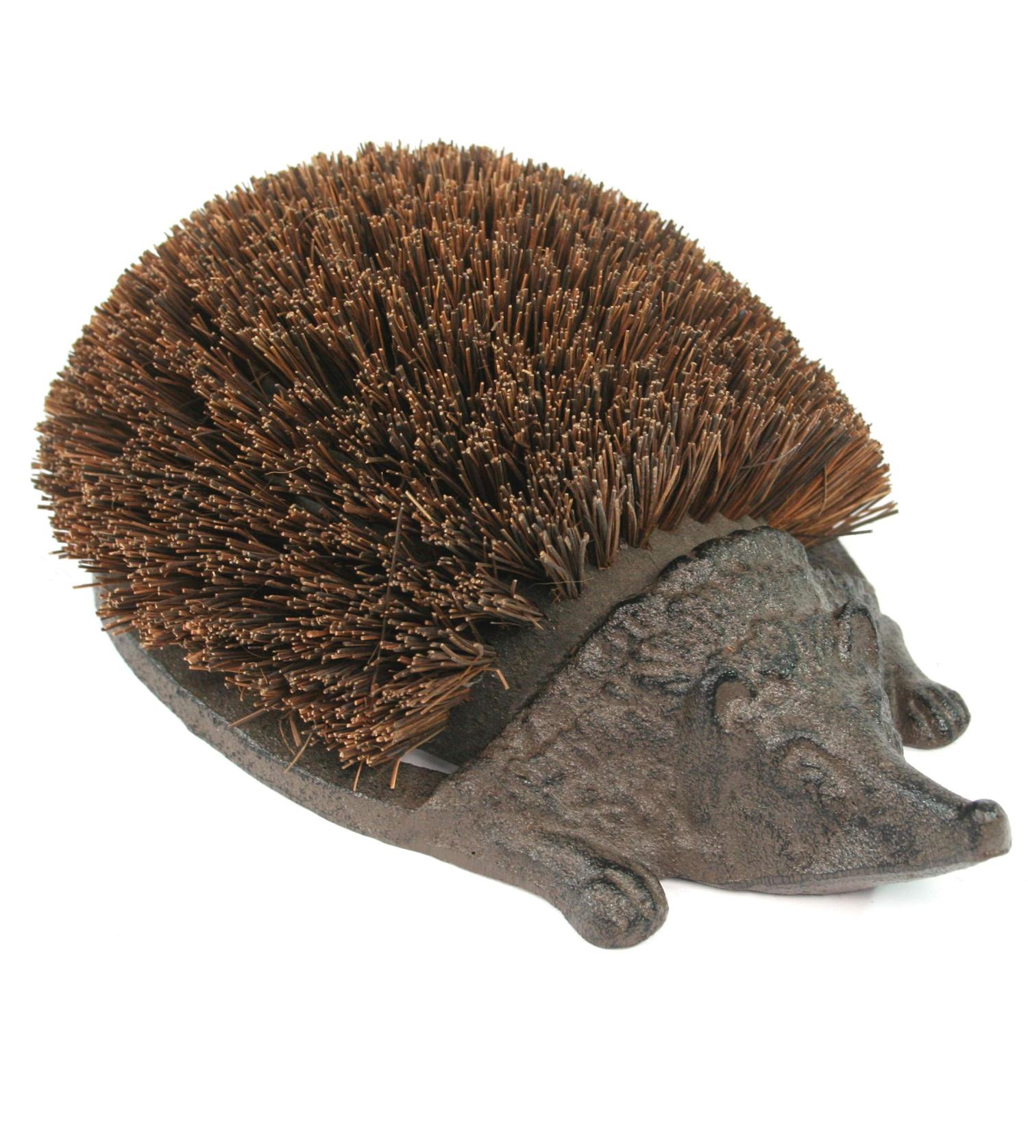 Black Ginger Cast Iron Hedgehog Boot Brush & Mud Scraper | Heavy Duty for Wellies, Trainers, Shoes & Boots | 30 x 19 x 11 cm - Buy Online on GoSupps.com