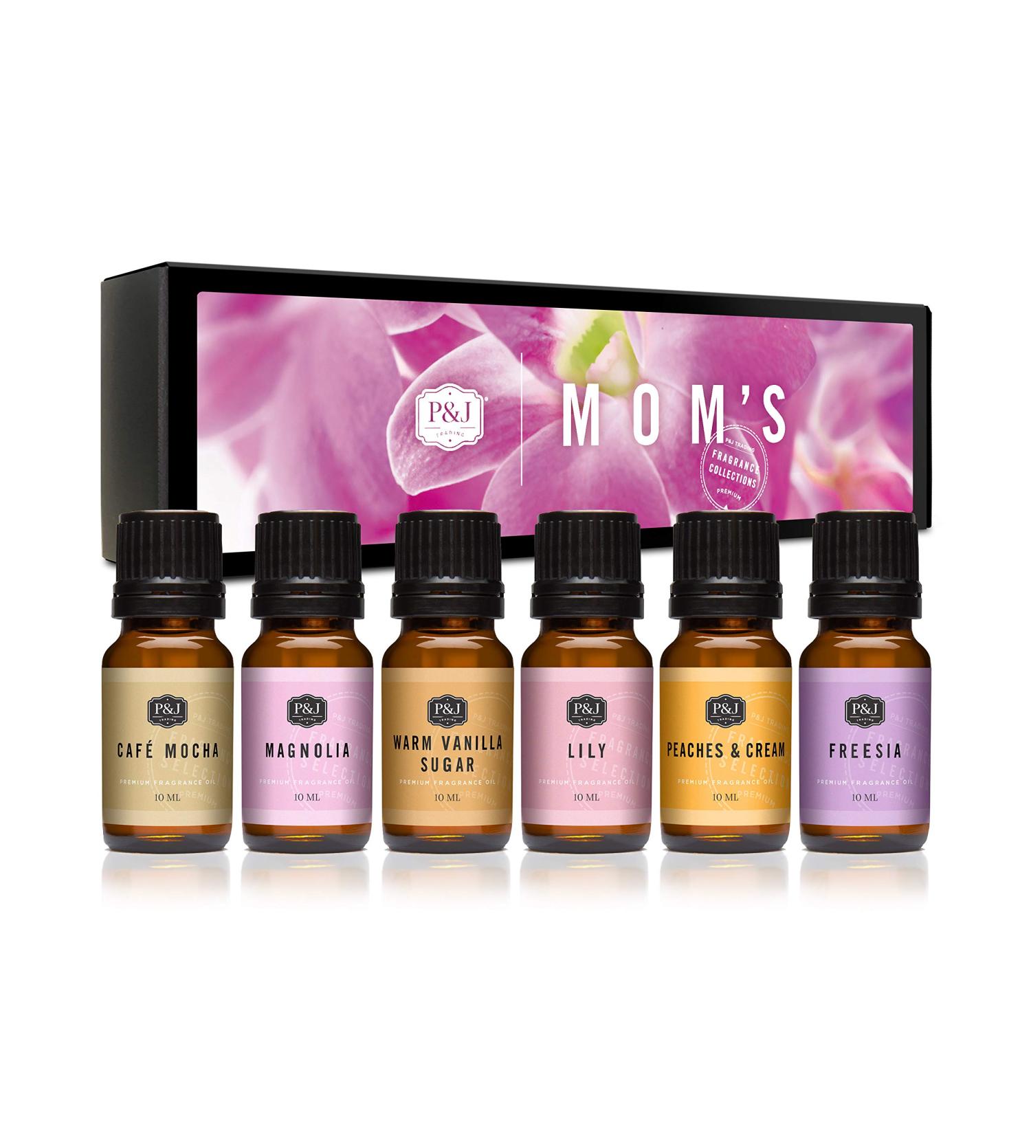 P&J Trading Fragrance Oil | Mom s Set of 6 - Scented Oil for Soap Making  Diffusers  Candle Making  Lotions  Haircare  Slime  and Home Fragrance