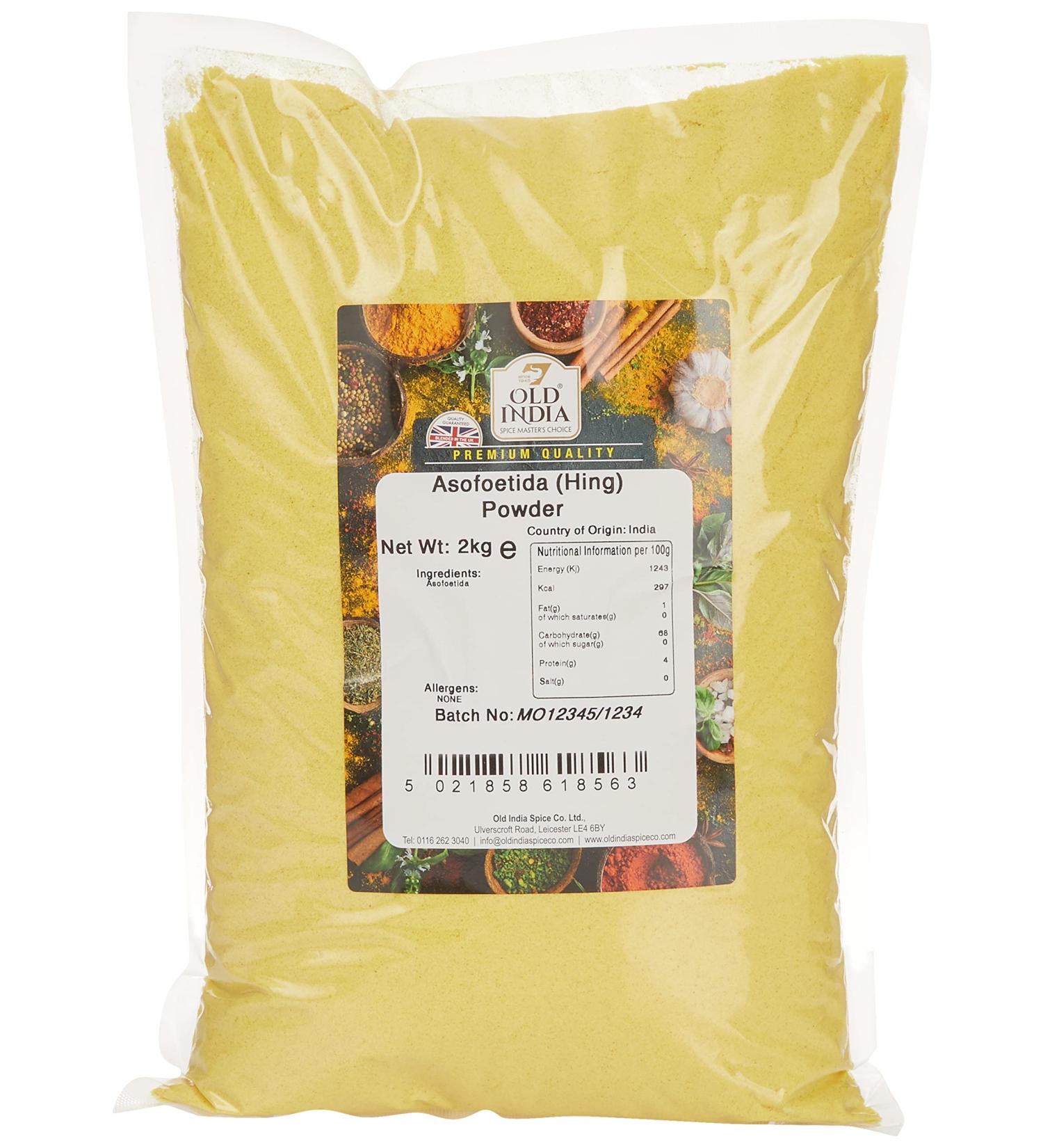Premium Old India Asafoetida (Hing) Powder - 2kg - Buy Online on GoSupps.com
