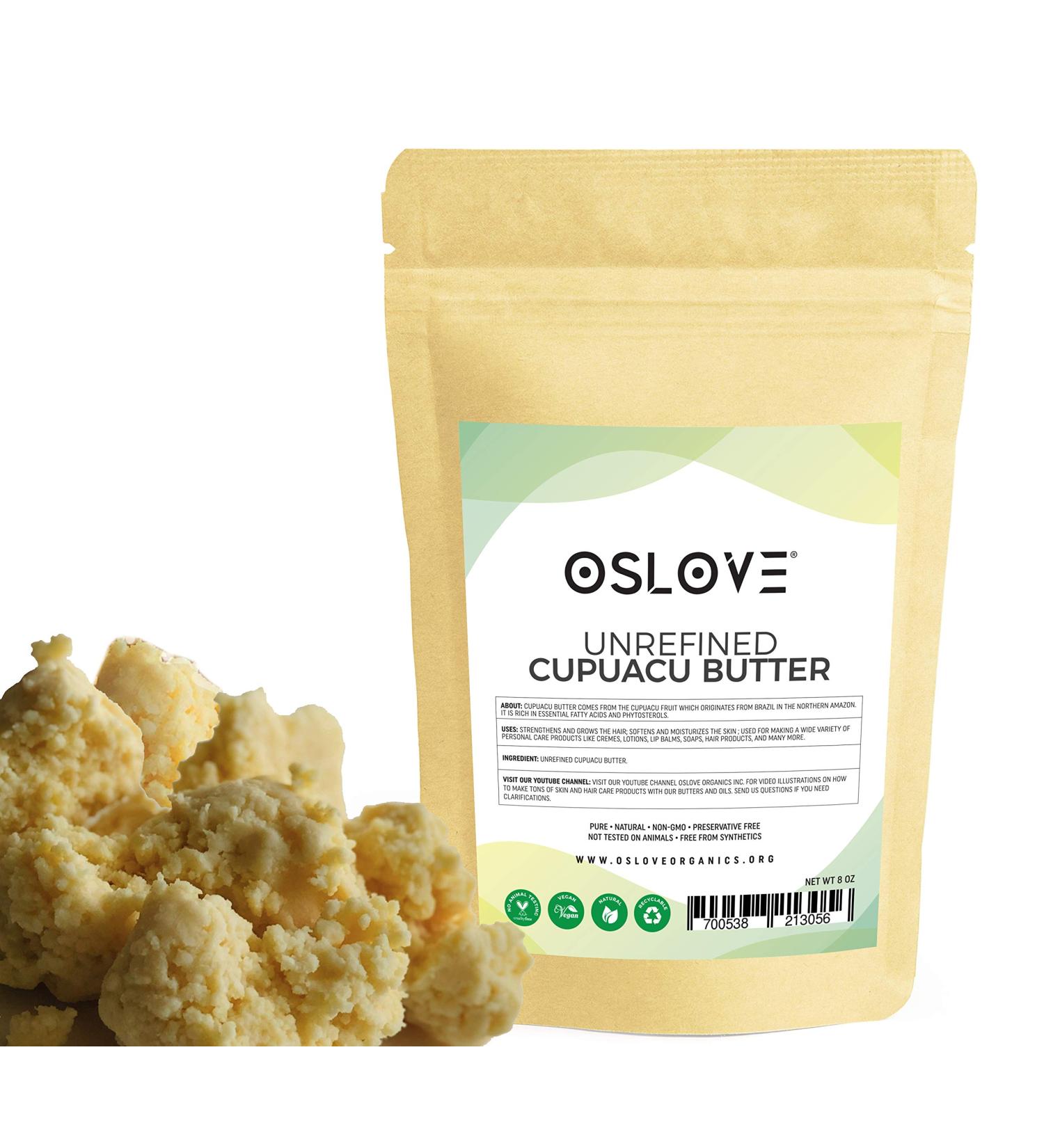 Oslove Organics Cupuacu Butter - Pure & Natural 8oz | Rich & Creamy for DIY Mixes - Buy Online on GoSupps.com