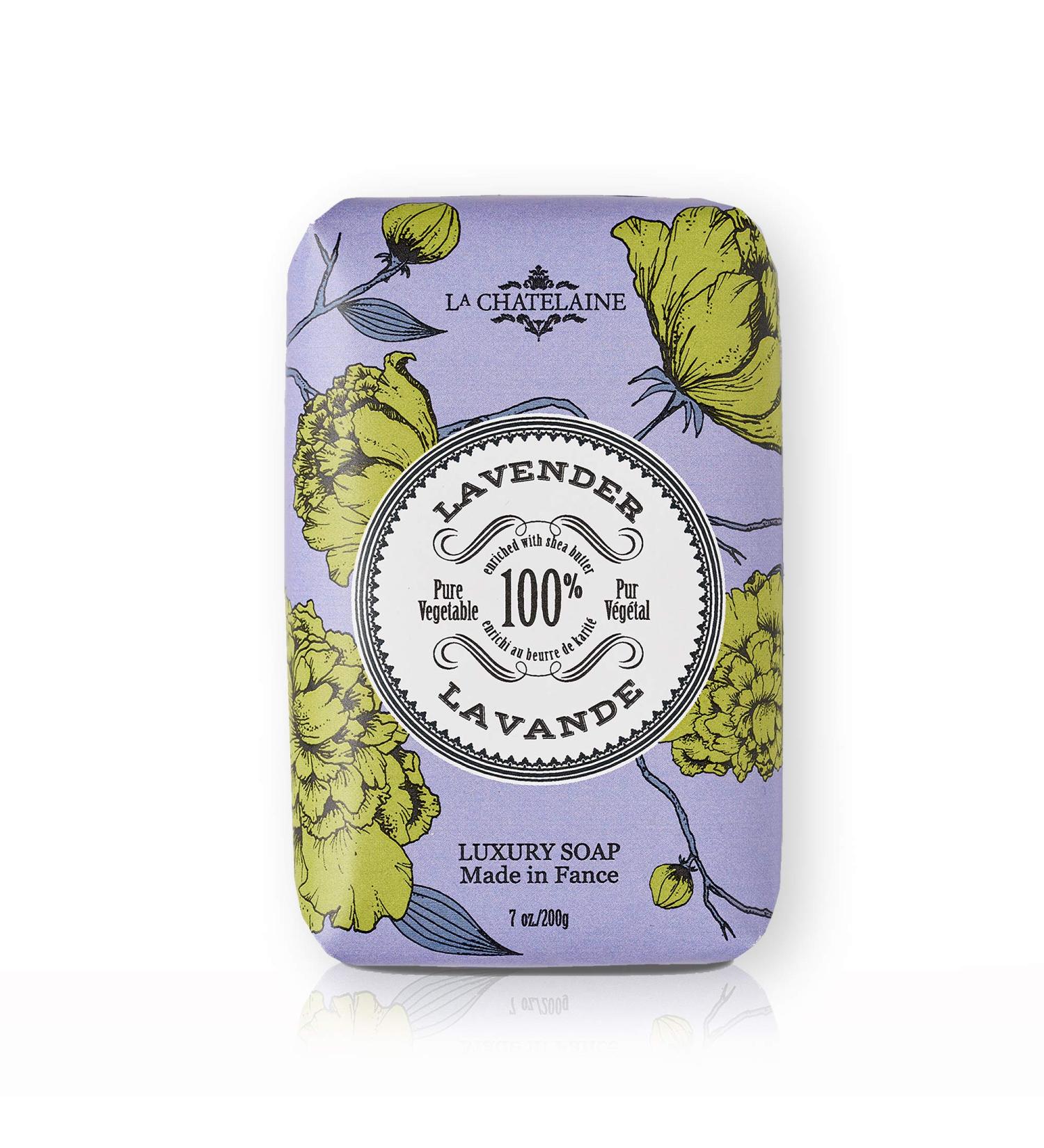 La Chatelaine Luxury French Bar Soap | Natural Shea Butter Formula (Lavender  7 oz) Lavender 7 Ounce (Pack of 1)