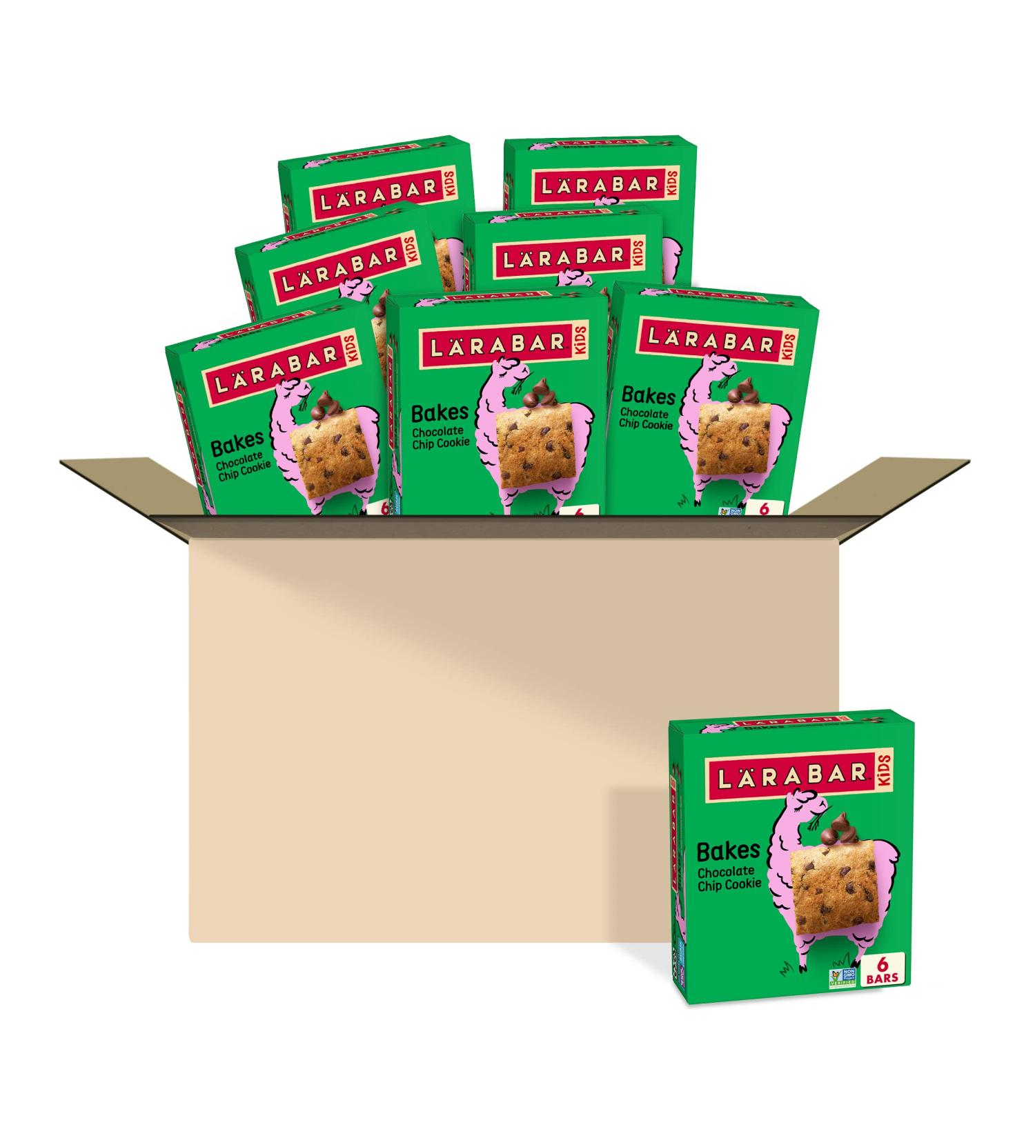 Larabar Kids Chocolate Chip Cookie Gluten Free Bars - 0.96 oz, 6 ct (Pack of 8) - Healthy Snack Option - Buy Online on GoSupps.com