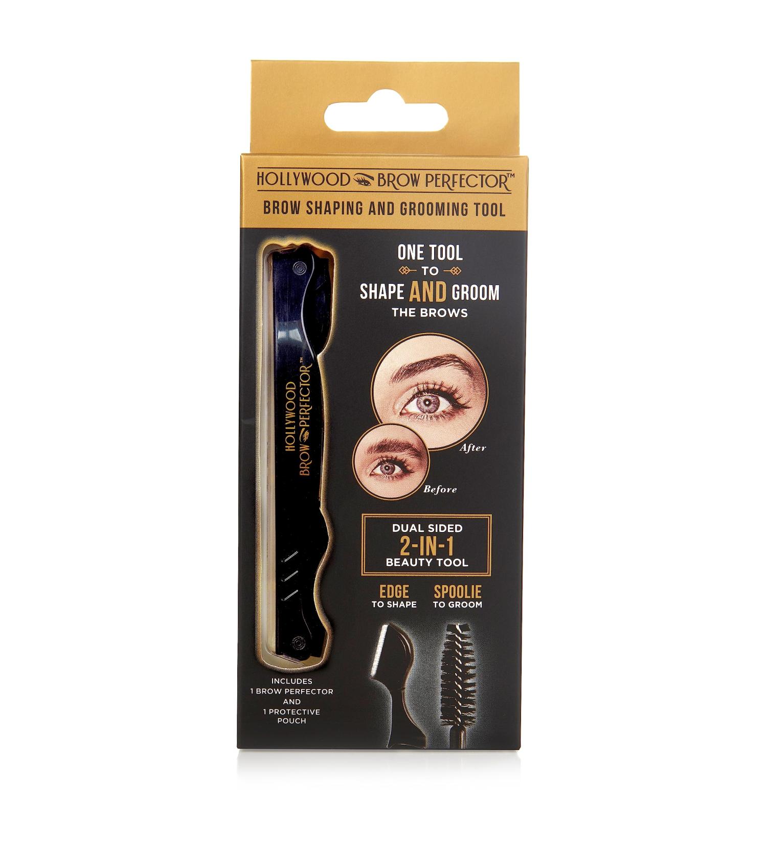 Hollywood Browzer Brow Perfector - 2 in 1 Eyebrow Razor Shaper Kit for Women - Shape & Groom Brows Painlessly - Buy Online on GoSupps.com