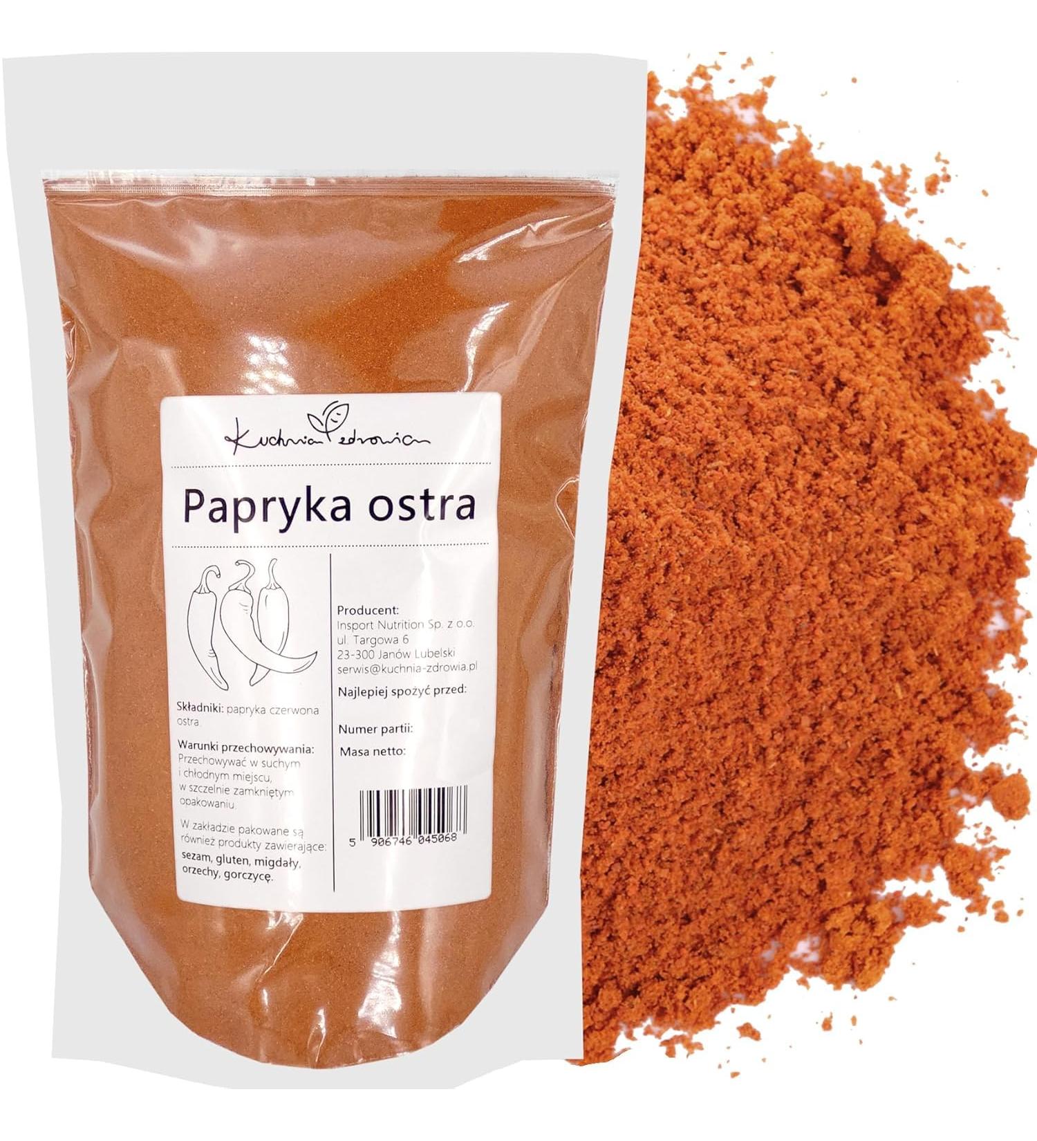 Kuchnia Zdrowia - Ground Hot Red Pepper - Spicy Flavors - Chilli Pepper - Leak Proof Zipper Packaging - Doypack: (200 Grams) - Buy Online on GoSupps.com