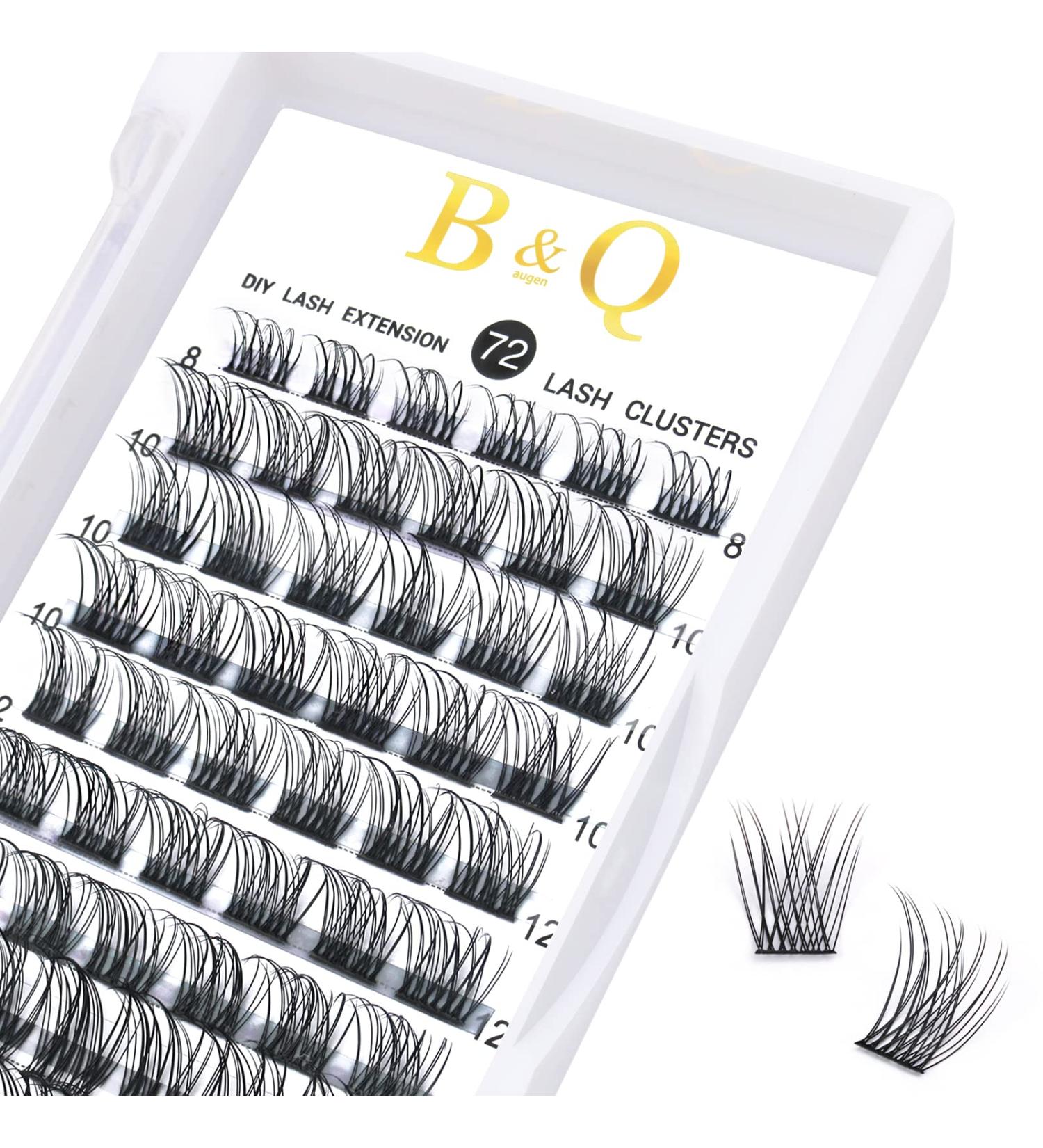 B&Q Natural Individual Lash Clusters Extensions - D Curl 8-16MIX - 72 Clusters - DIY at Home - Buy Online on GoSupps.com