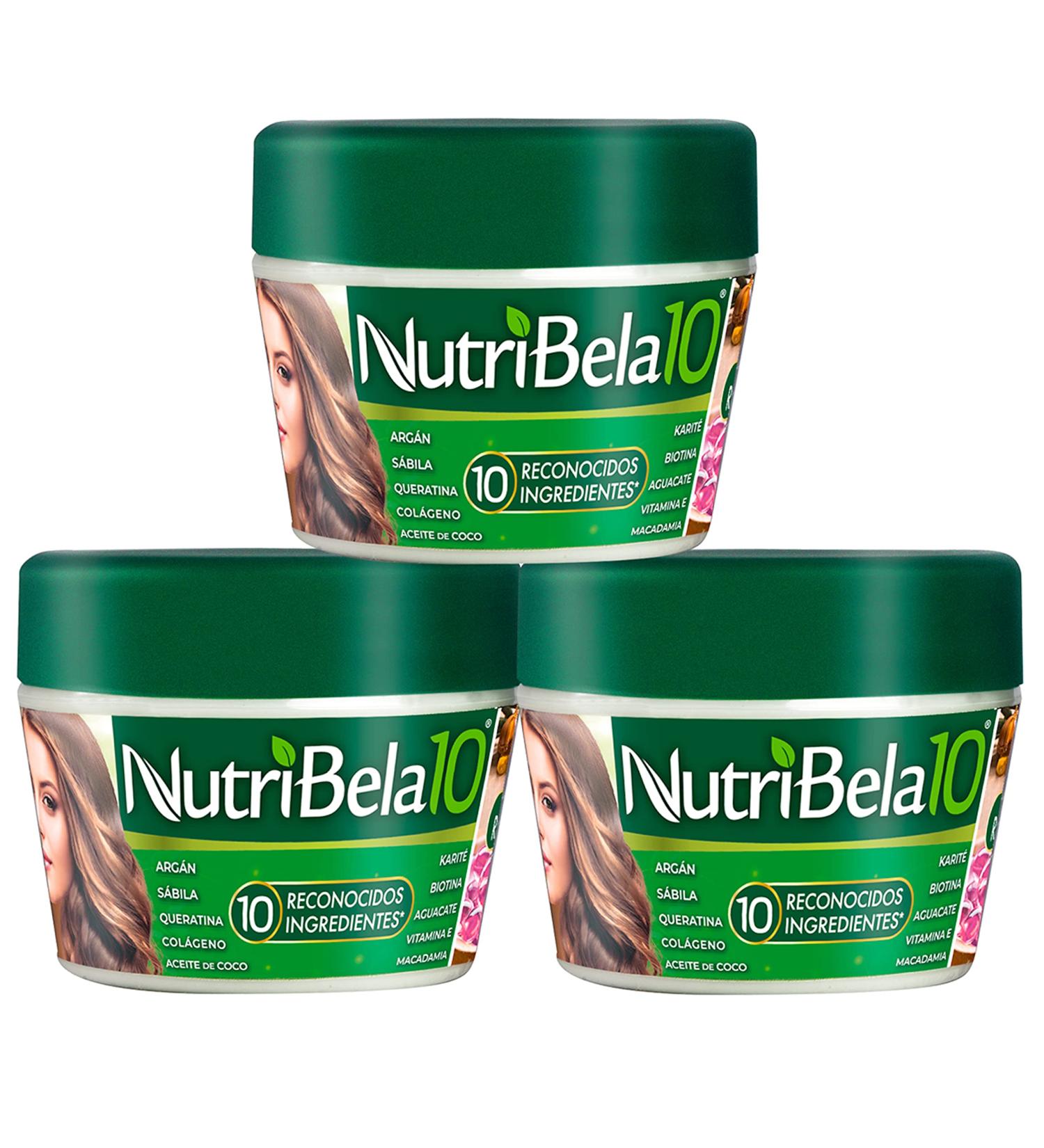 Nutribela Hair Mask: Restorative Treatment for Damaged Dry Hair with Avocado, Argan, Collagen, Coconut Oil, Keratin, Aloe Vera, Vitamin E, Shea Butter, Macadamia - Deep Conditioning for Curly Frizzy Hair - Buy Online on GoSupps.com