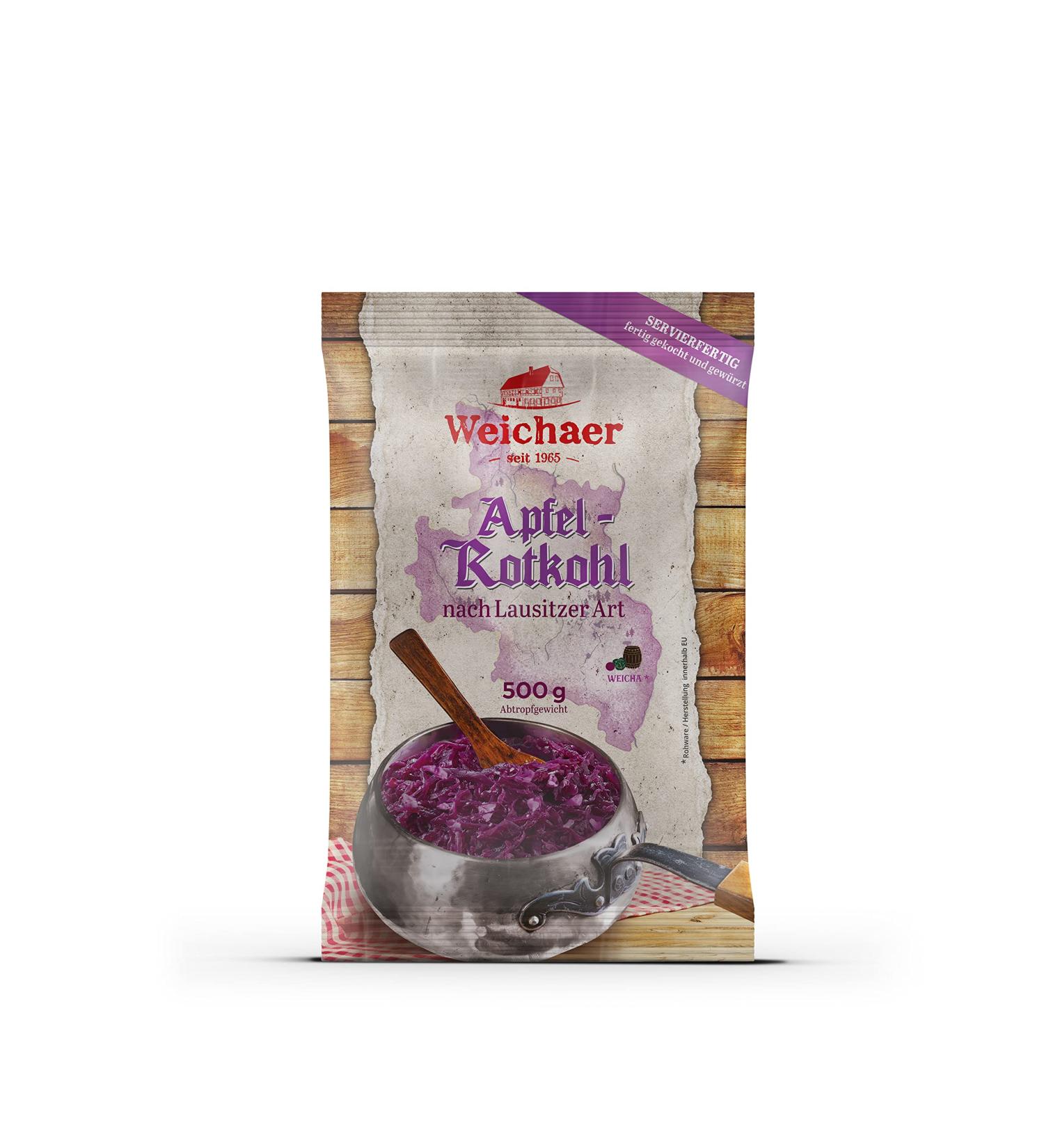 Weichaer apple red cabbage Lusatian style (500 g bag)