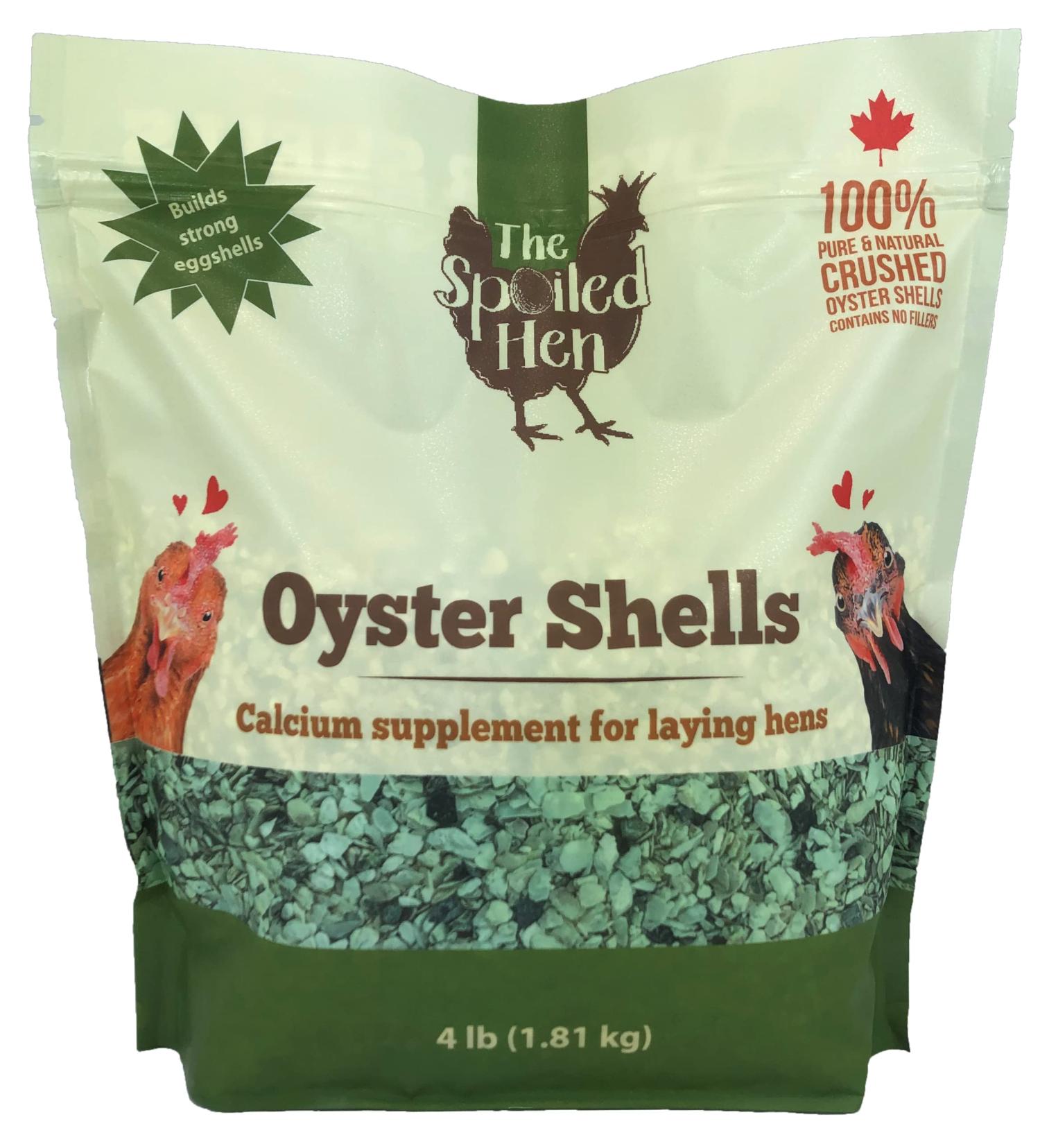 100% Pure Crushed Oyster Shell (4 lb) | Calcium Supplement for Laying Hens | Backyard Chickens | Made in Canada - Buy Online on GoSupps.com