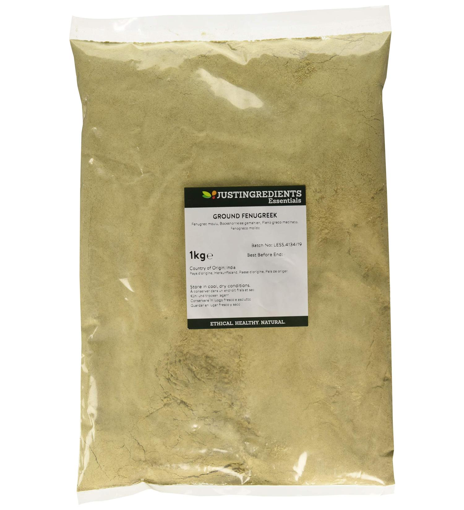 JustIngredients Essentials Fenugreek Ground 1 kg - Premium Quality Spice | Pack of 1 - Buy Online on GoSupps.com