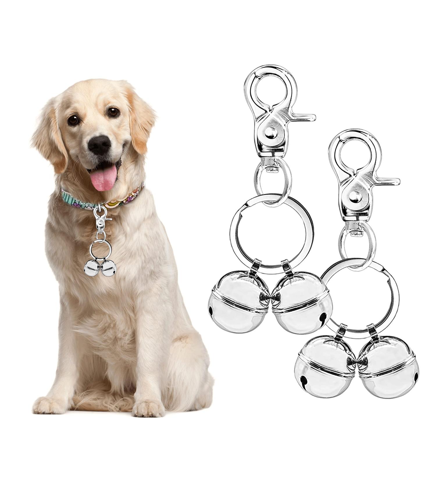 Cat & Dog Collar Bell Pack of 2 | Extra Pet Bell for Tracking & Wildlife Safety | Durable Iron Split Ring & Clip - Silver - Buy Online on GoSupps.com