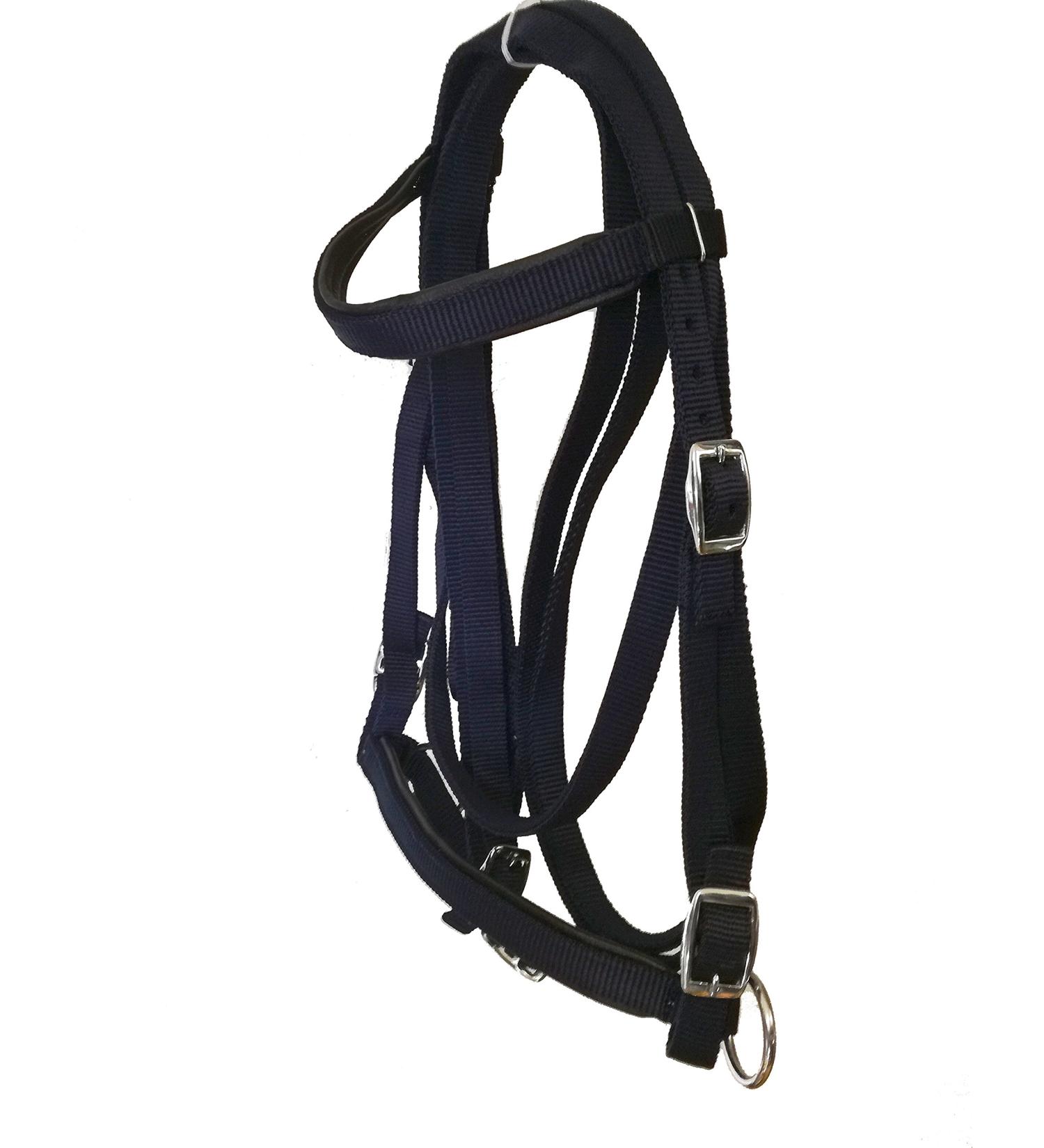 JF-Reitsport Bitless Shetty Bridle Set - Nylon with Reins | Navy | International Shipping Available - Buy Online on GoSupps.com