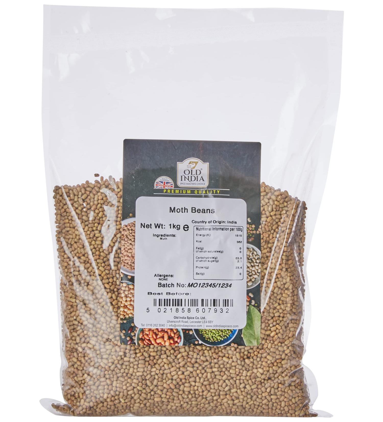 Old India Moth Beans 1kg - Premium Quality Pulses for Healthy Cooking - Buy Online on GoSupps.com
