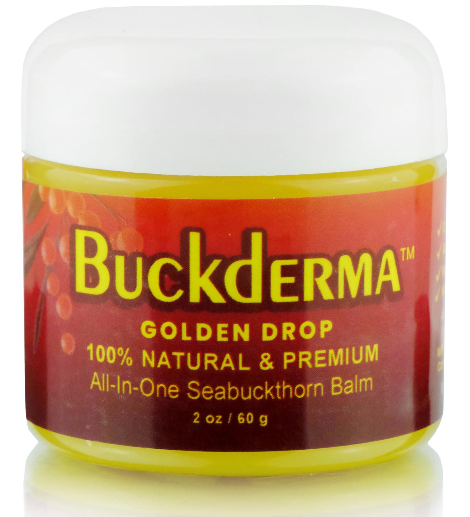 Beesaluxe Buckderma - 100% Natural All-In-One Seabuckthorn Balm - Facial Moisturizer Oil Cleanser Overnight Mask Makeup Remover Lip Balm Hand Cream Foot Butter and More - Buy Online on GoSupps.com