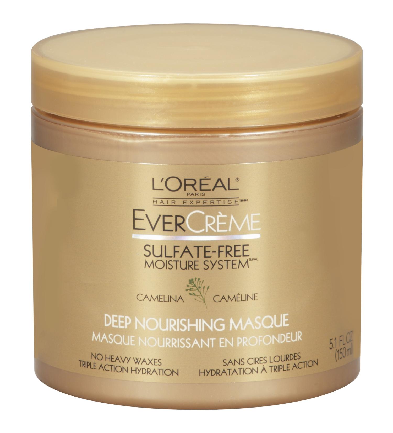 L'Oreal Paris EverCreme Sulfate-Free Moisture System Deep Nourishing Hair Masque 5.1 Fluid Ounce