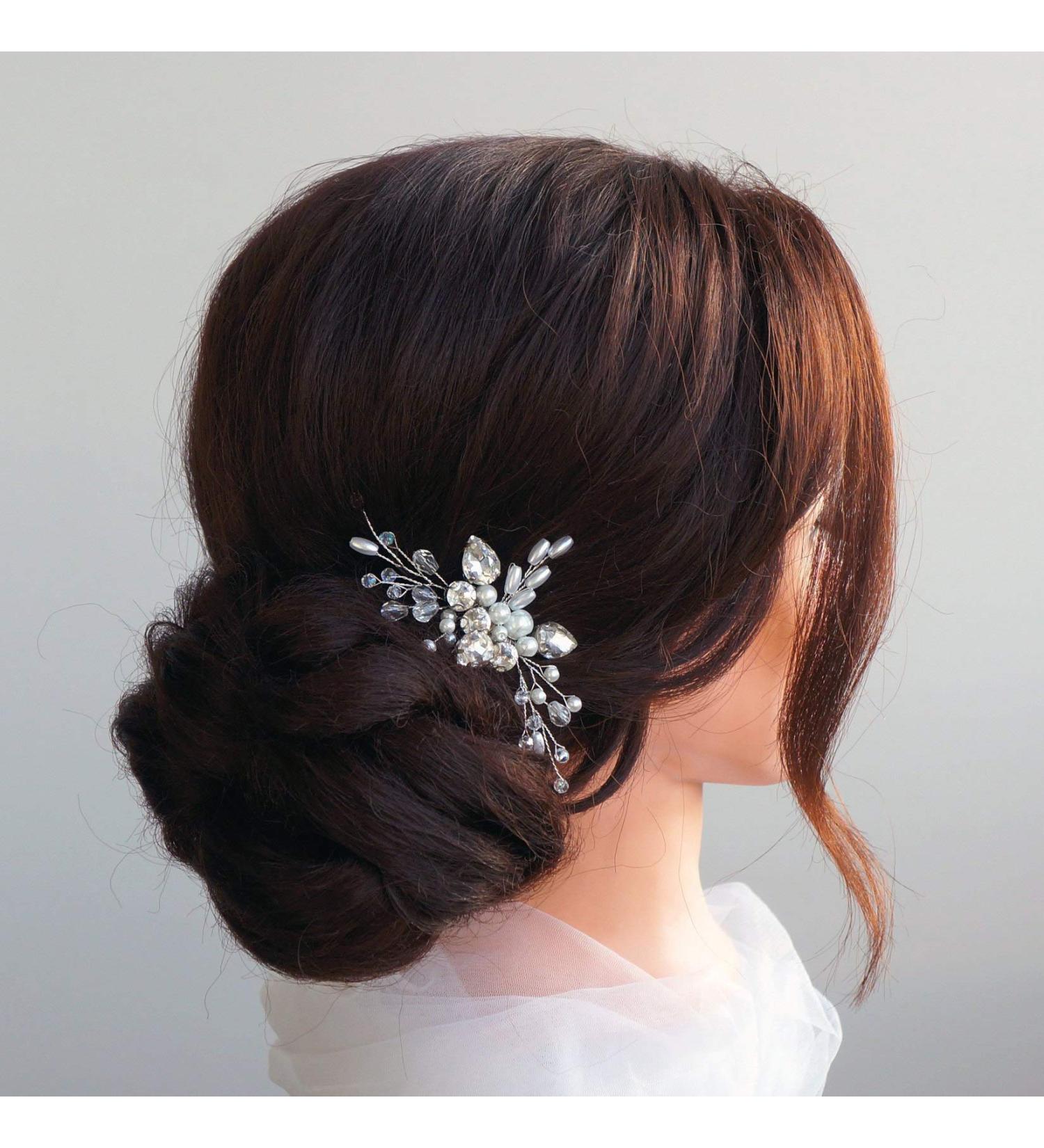 Kercisbeauty Bridal Hair Comb - Elegant Silver Hair Accessories for Weddings Proms & Special Events - Buy Online on GoSupps.com