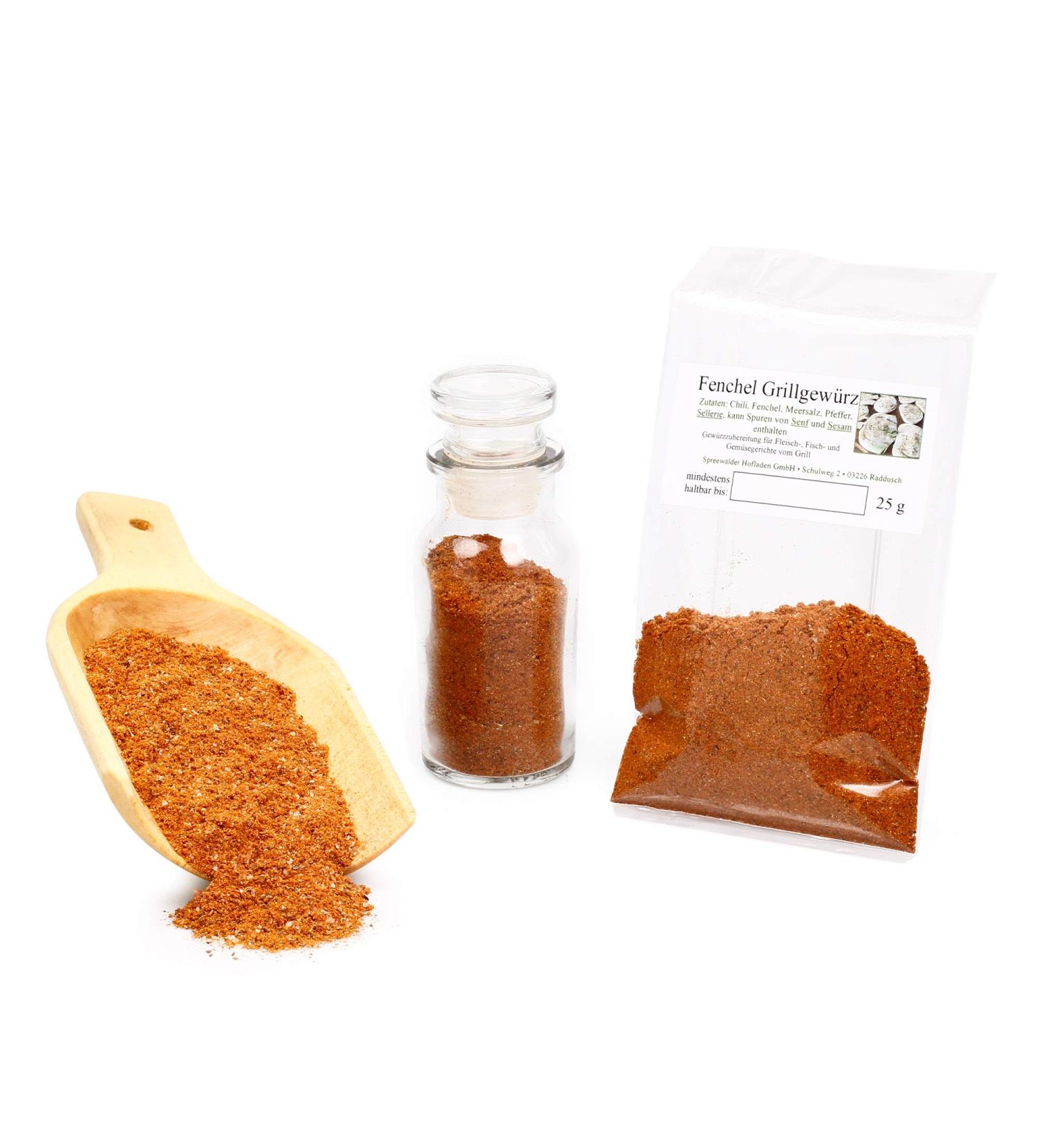  Feine W rze Fenchel BBQ Spices | Spice Mix with Refined Herbs for Grilling Meat Fish Vegetables | Gluten Free 25g - Buy Online on GoSupps.com