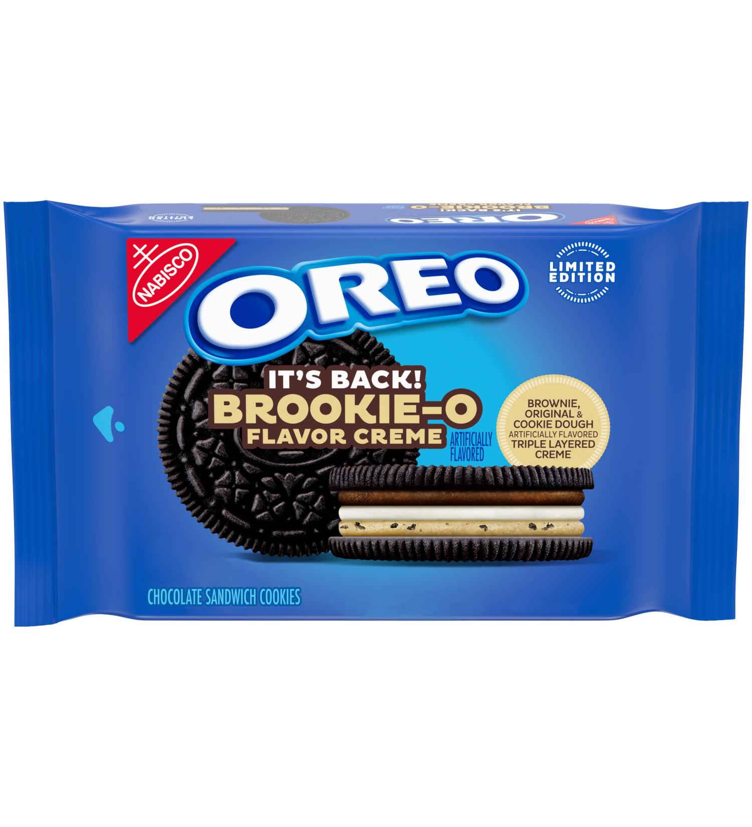 OREO Brookie-O Brownie & Cookie Dough Creme Chocolate Cookies 13.2 oz Limited Edition - Buy Online on GoSupps.com
