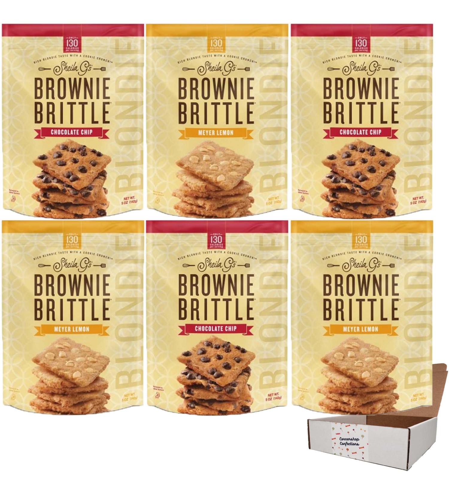 Brownie Brittle Variety Pack by Sheila G in Cornershop Confections Box - Blondie Flavor Assortment (6 Bags) - Buy Online on GoSupps.com