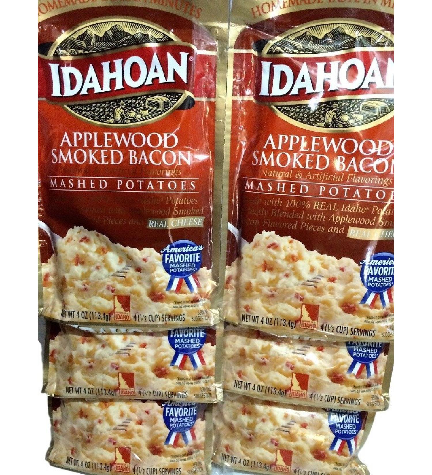 Iahoan Applewood Smoked Bacon Mashed Potatoes 4oz Pouch - Pack of 6 | Delicious Flavor | Easy to Prepare - Buy Online on GoSupps.com