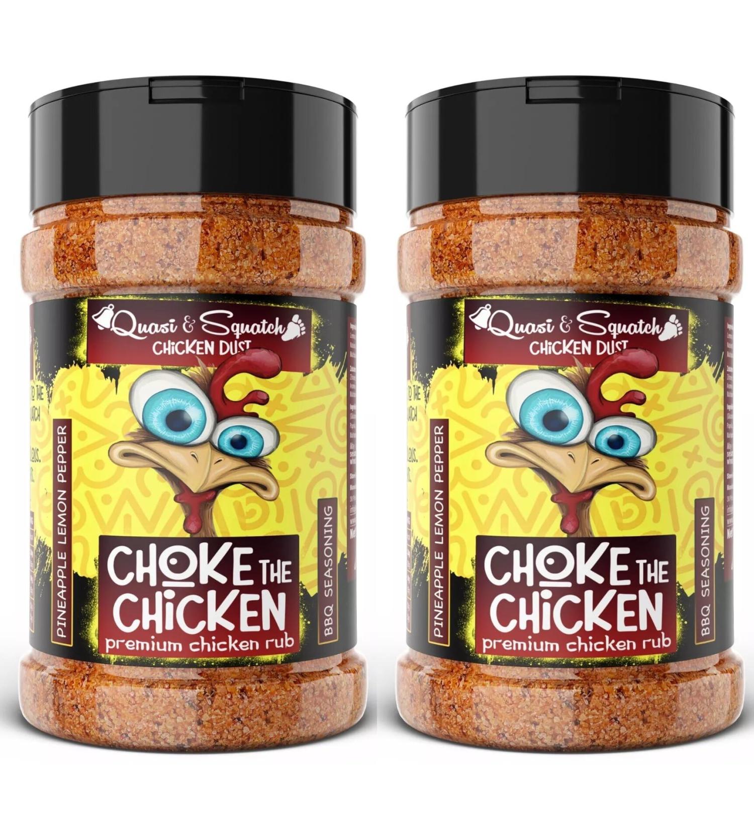  Quasi & Squatch Quasi & Squatch 2 x BBQ Bottles - Choke The Chicken - 2 Large BBQ Bottles 440g - Buy Online on GoSupps.com