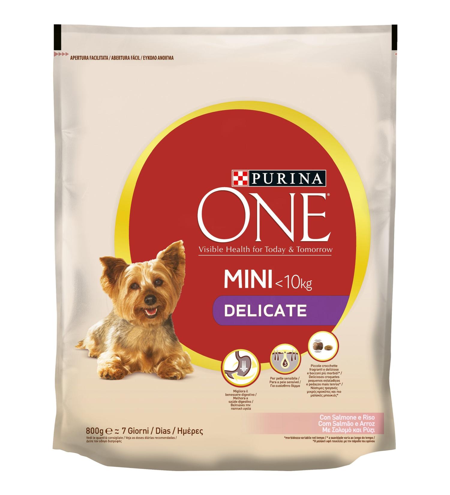 Purina ONE Mini Dog Food with Salmon and Rice 800g - Buy Online on GoSupps.com