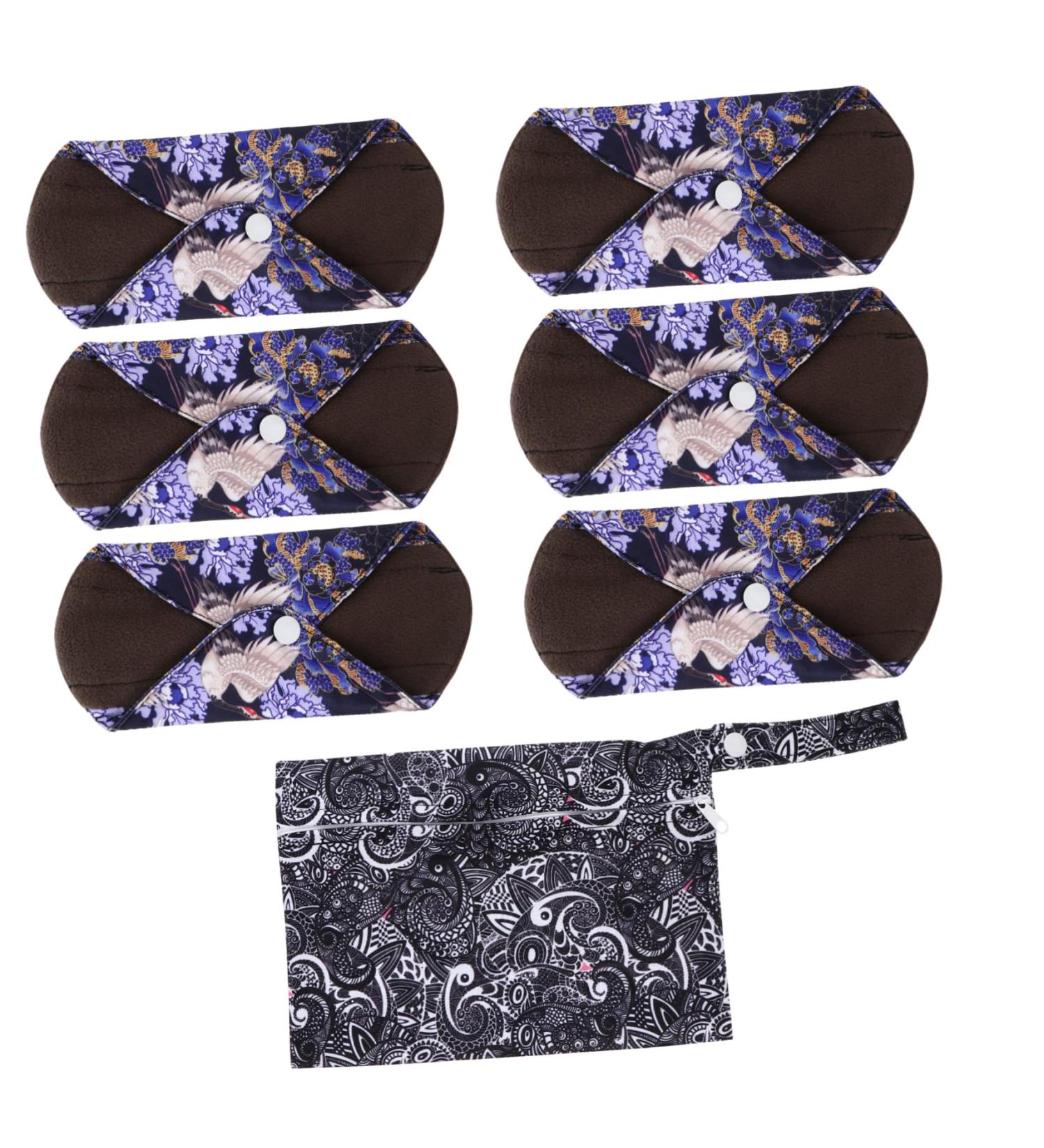 Hemoton 7pcs Organic Nursing Pads and Briefs Set - Washable Bamboo Menstrual Towel and Cotton Sanitary Pads - Buy Online on GoSupps.com