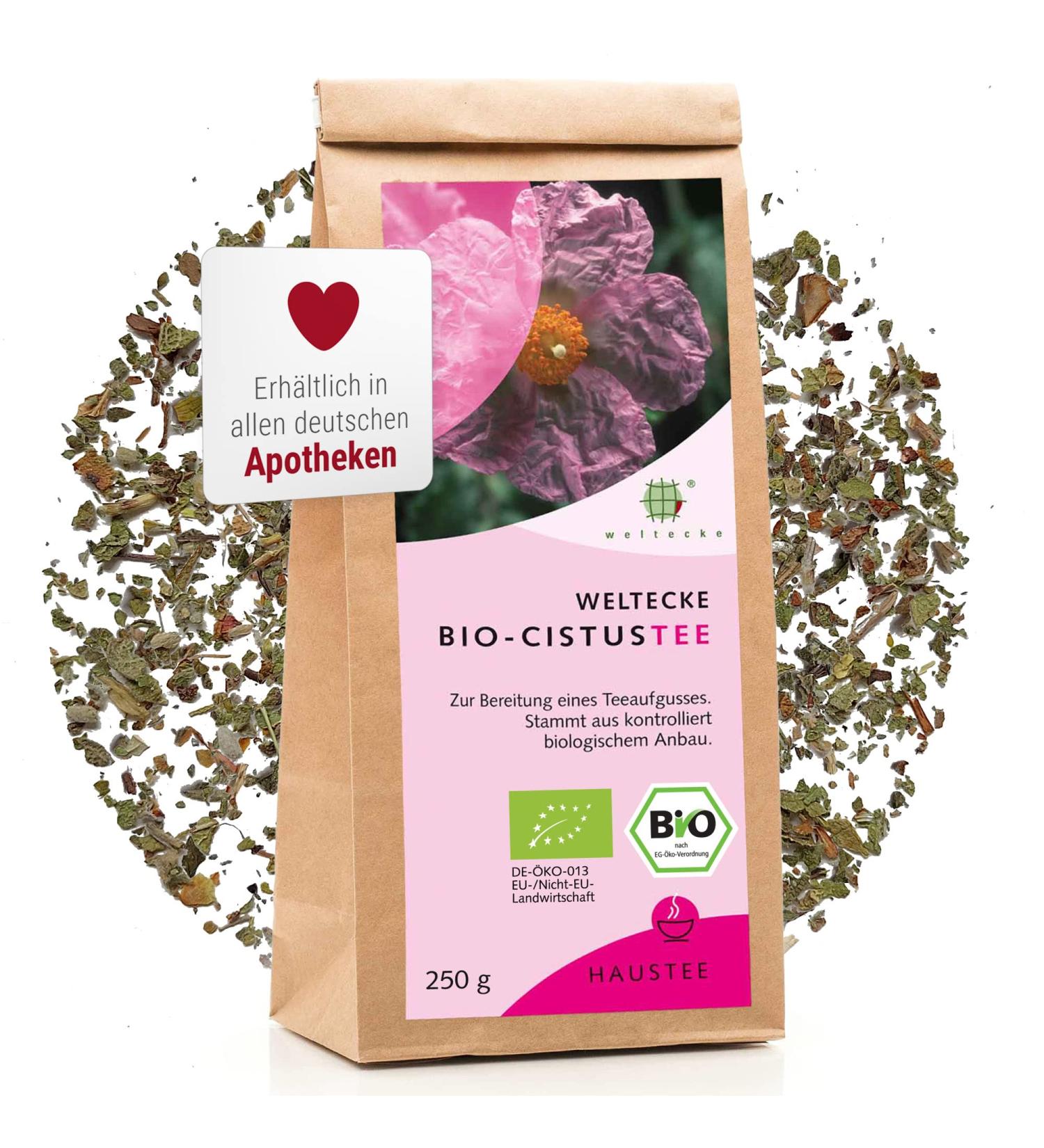 World Corner Bio-Zistrosen Tea 250g | Authentic Cistus Incanus Herbal Tea | Freshly Filled in Germany | Vegan & Natural | No Artificial Flavors or Sugar - Buy Online on GoSupps.com