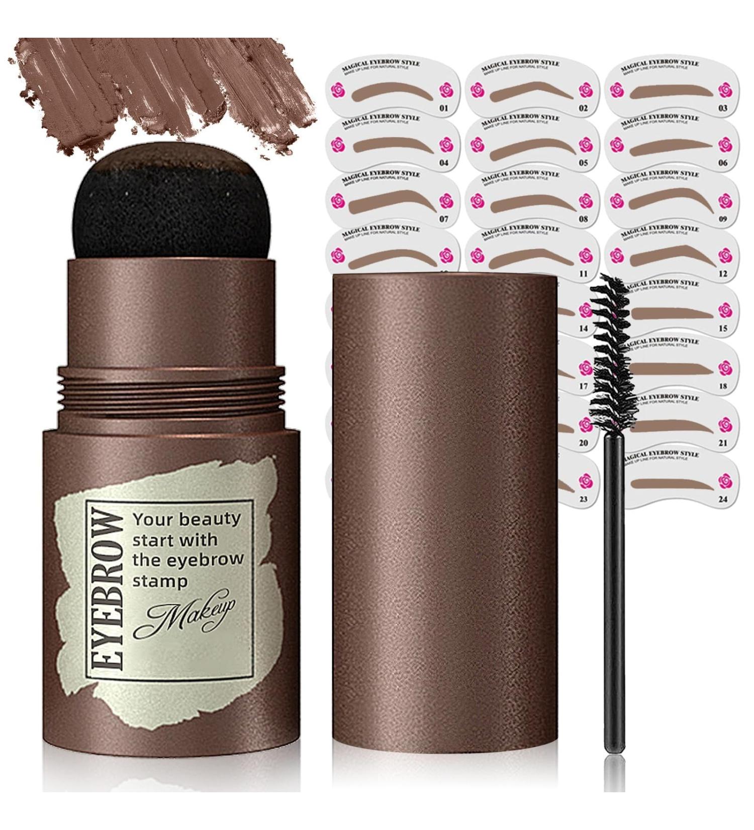 Shop Long-Lasting Eyebrow Stamp Kit | Waterproof Brow Shaping with 24 Reusable Stencils for Perfect Natural Brows - Buy Online on GoSupps.com