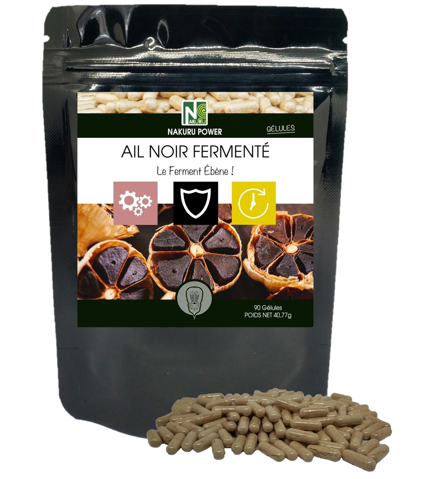  NAKURU NAKURU | Fermented Black Garlic | Power Range | Made in France | "The Ebony Ferment!" (90 Capsules) - Buy Online on GoSupps.com