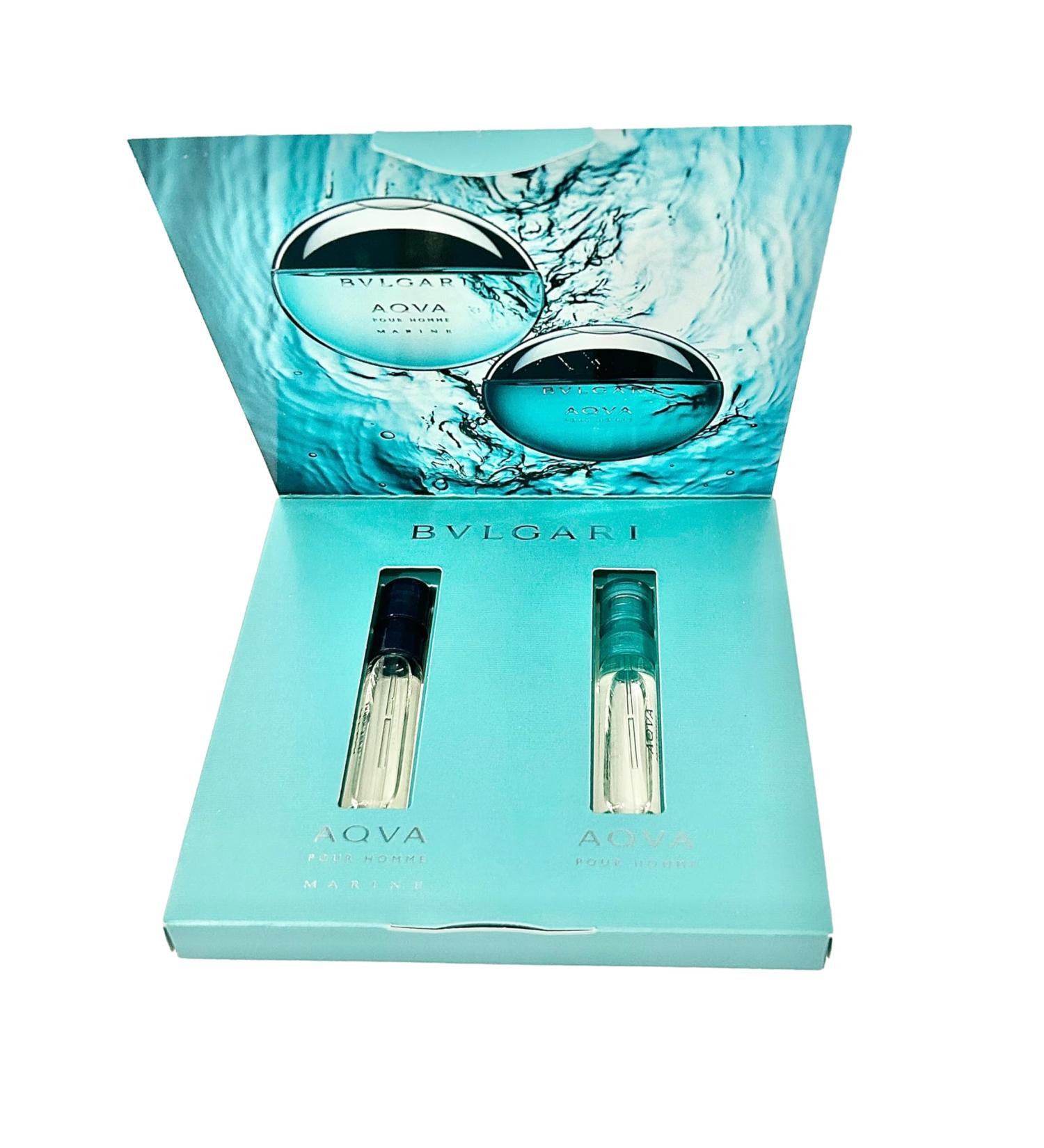 BVLGARI AQVA Pour Homme Men Sample EDT 1.5 ml / 0.05 Fl Oz Perfume Set (1 set of 2 vials) - Buy Online on GoSupps.com
