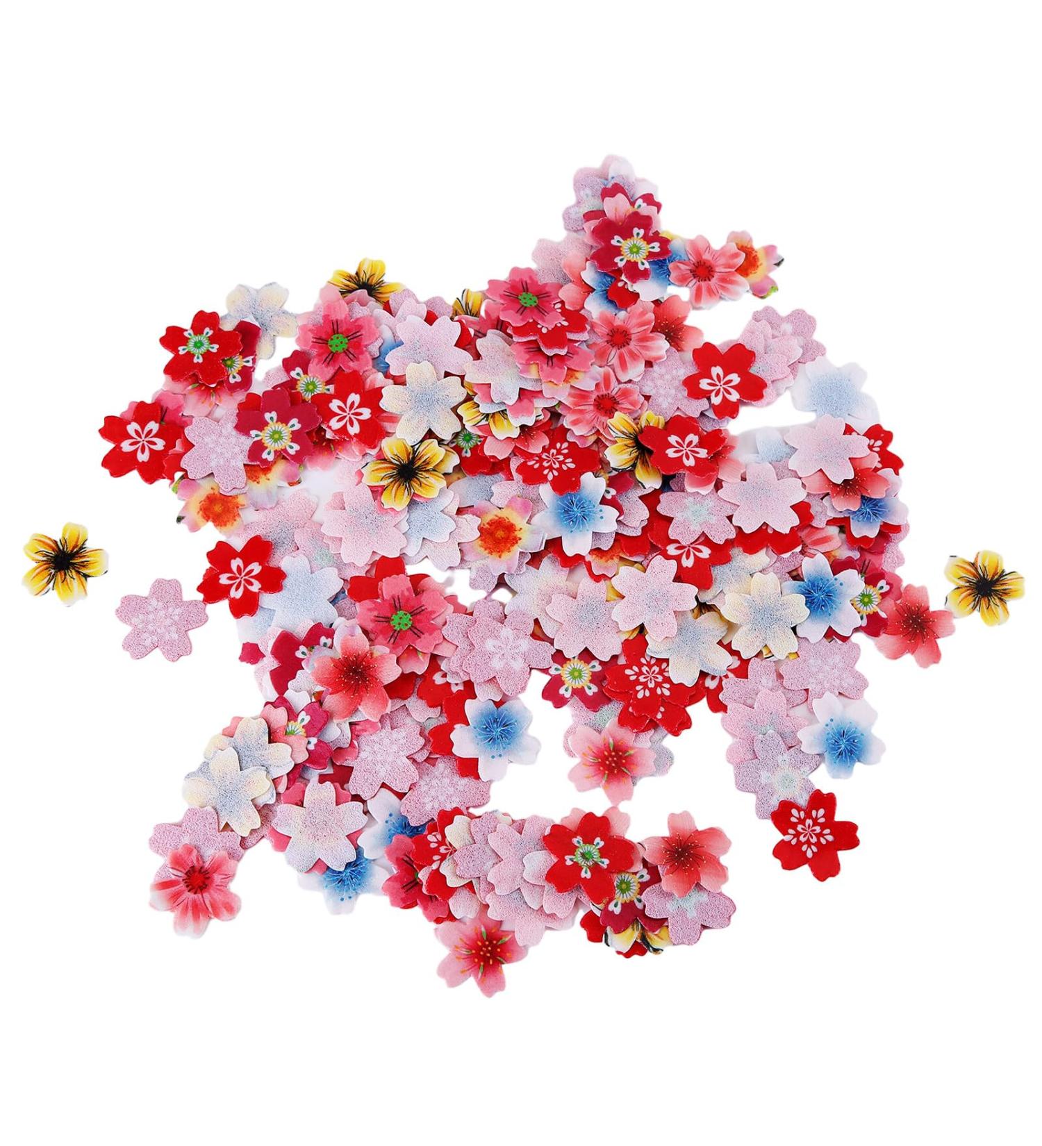 Small Flower Cupcake Decoration Wooauto Cake Flower Topper Edible Flowers Edible Flowers Paper Cake Decoration Birthday Party Food Decorations One Size 440pcs - Buy Online on GoSupps.com