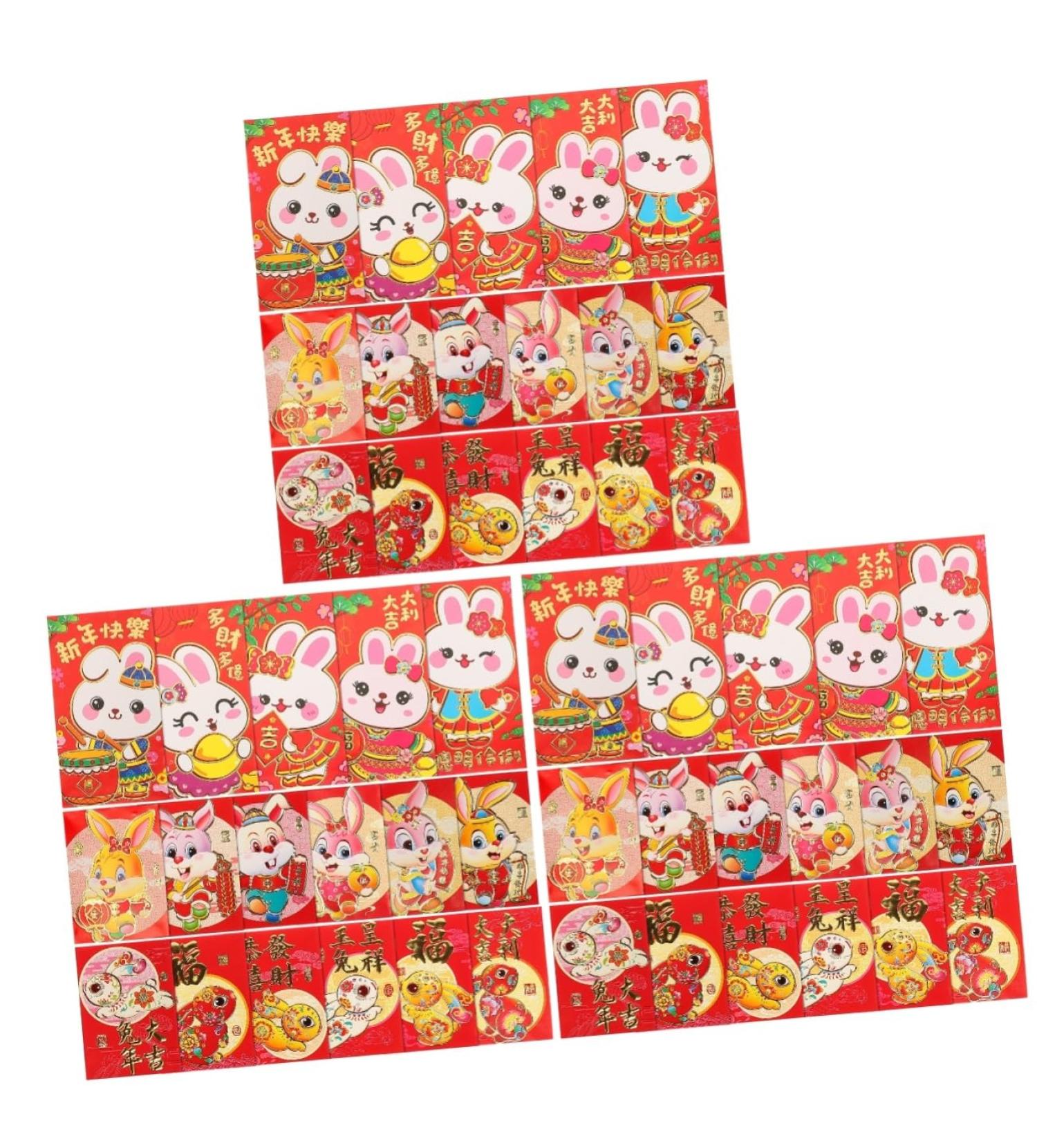ABOOFAN 162 Pcs Cartoon Red Envelope New Year Red Packet Traditional Style Red Envelopes Year of The Rabbit Red Envelopes China Red Envelope 2023 Year Red Envelopes Paper Piggy Bank Child - Buy Online on GoSupps.com