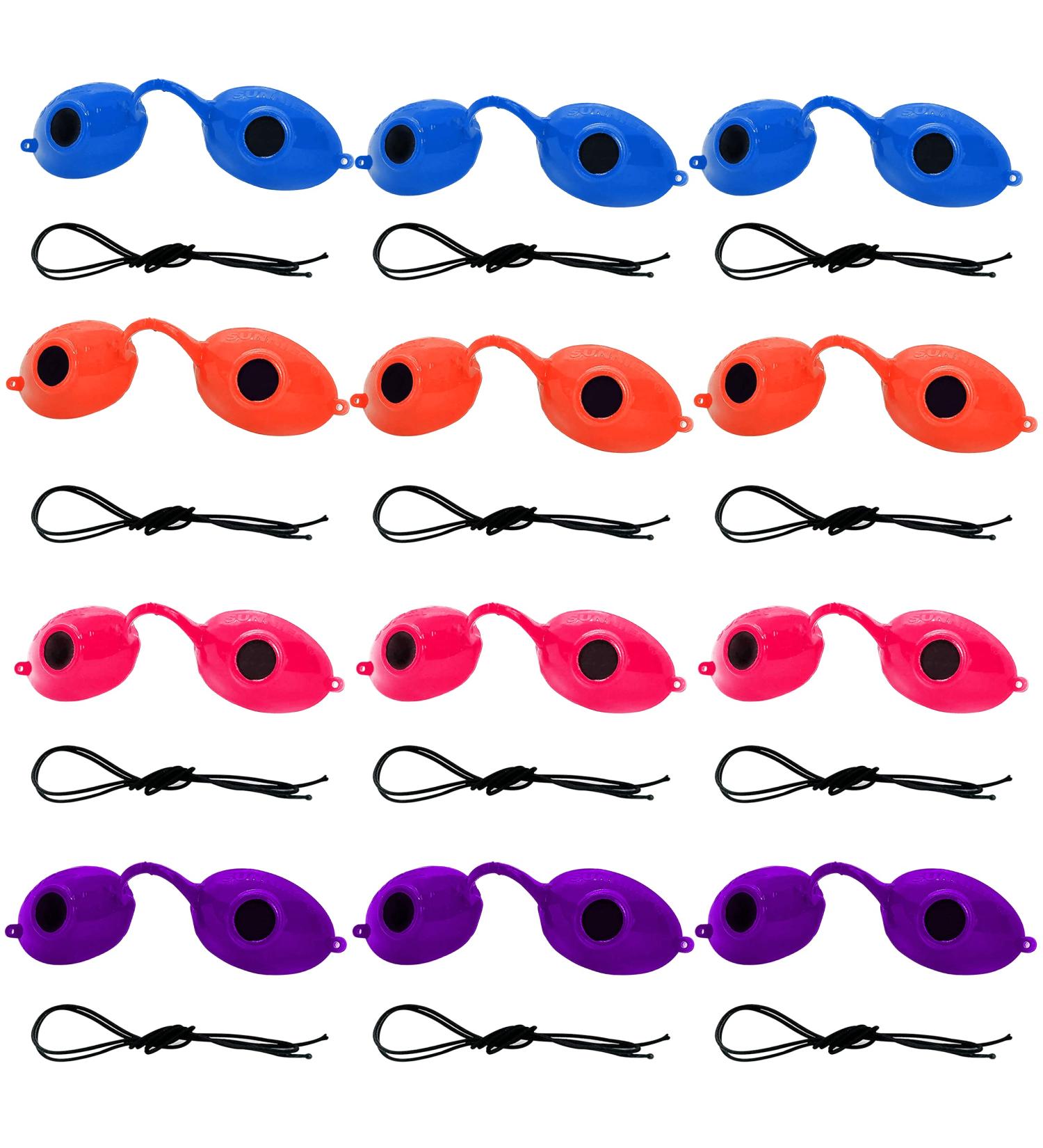Super Sunnies UV Eye Protection Goggles - FDA Compliant | 12 Pack Mixed Eyeshields - Buy Online on GoSupps.com