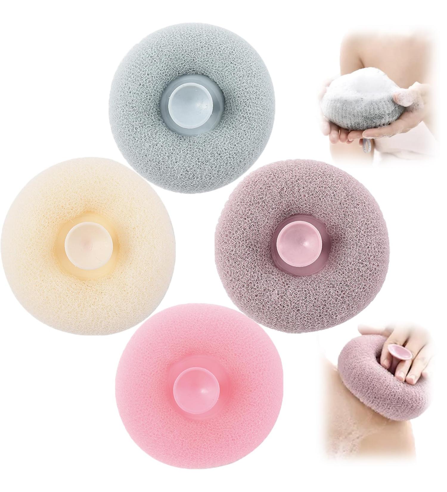 Super Soft Sunflower Suction Cup Bath Ball | Spa Quality Shower Sponges for Women | 4 Colors Available - Buy Online on GoSupps.com