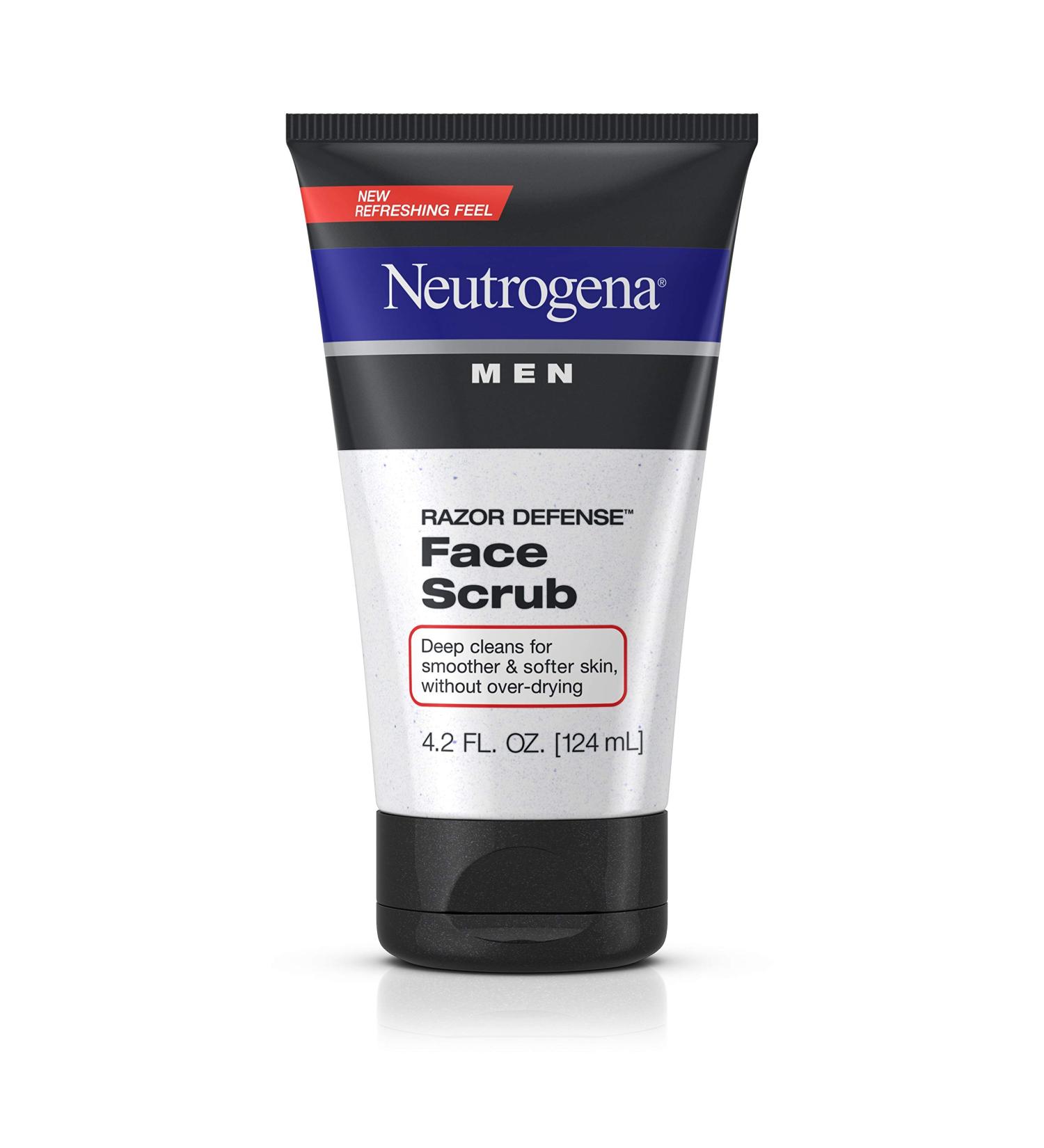 Neutrogena Men Razor Defense Face Scrub 4.20 oz - Gentle Exfoliating Formula - Buy Online on GoSupps.com