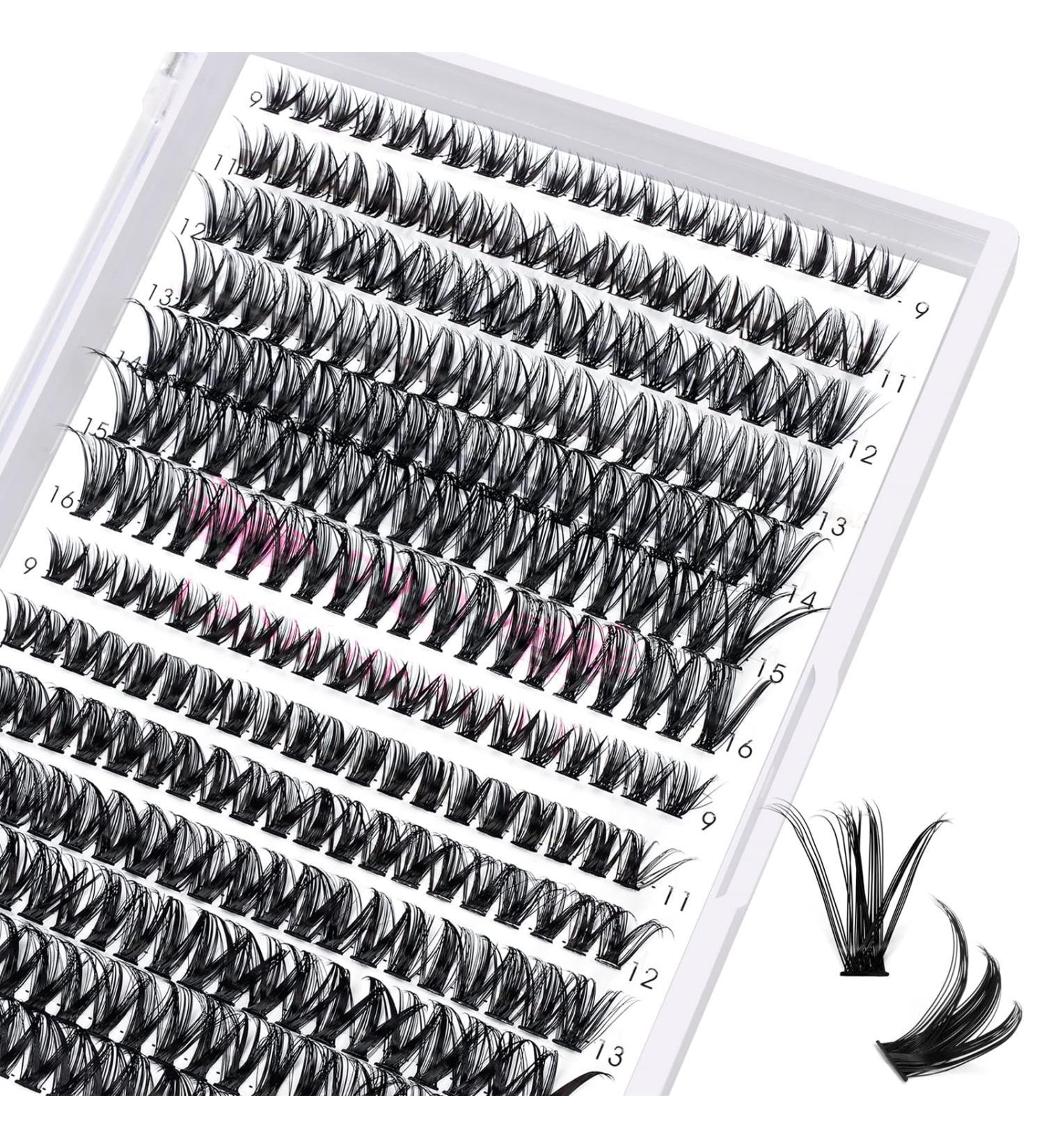 280 PC DIY Individual Eyelashes for Extensions - 40D & 50D Mixed Cluster Lashes (9-15mm) - Buy Online on GoSupps.com