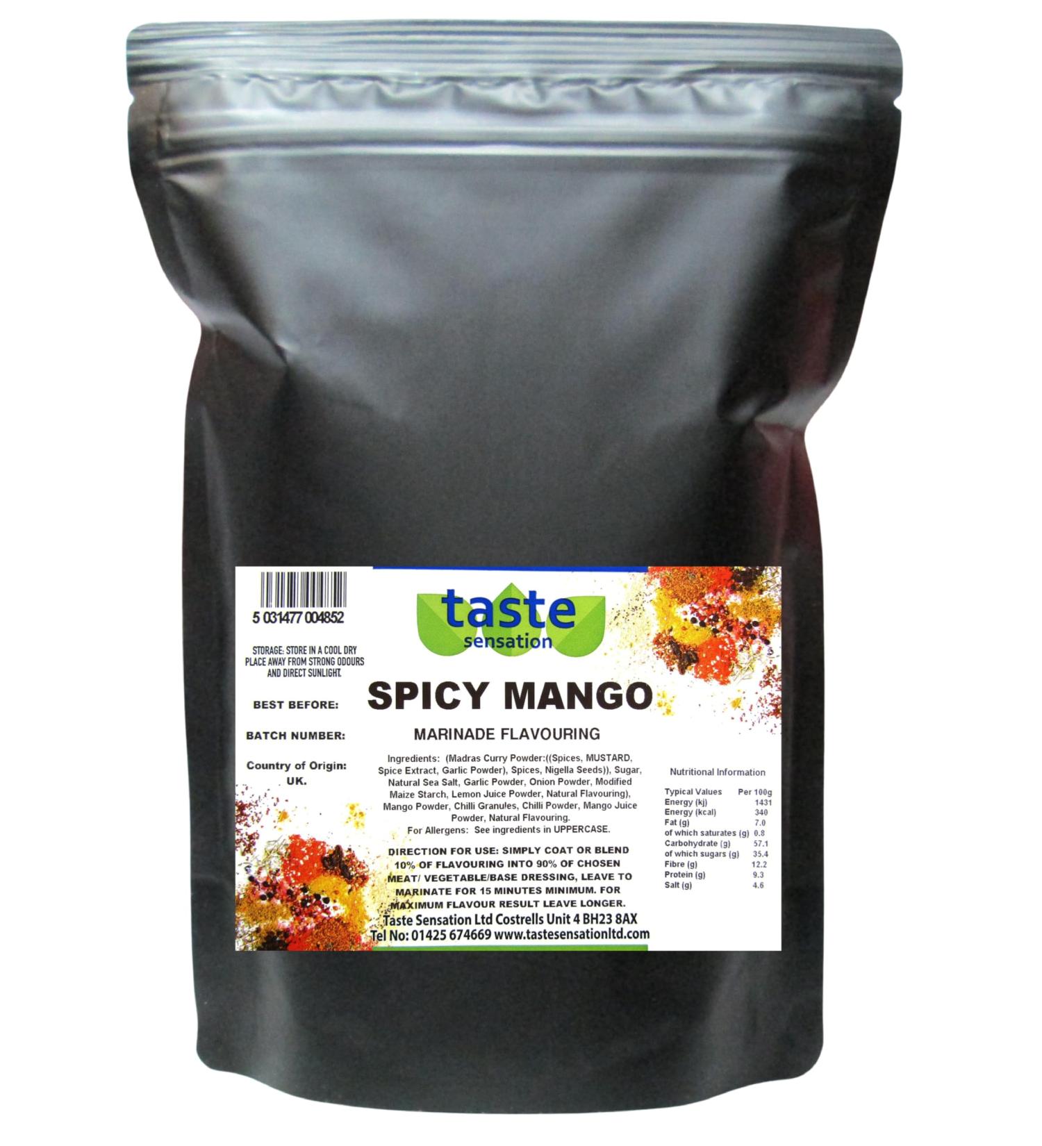 Spicy Mango Marinade Flavouring - 1kg Resealable Pouch - Buy Online on GoSupps.com