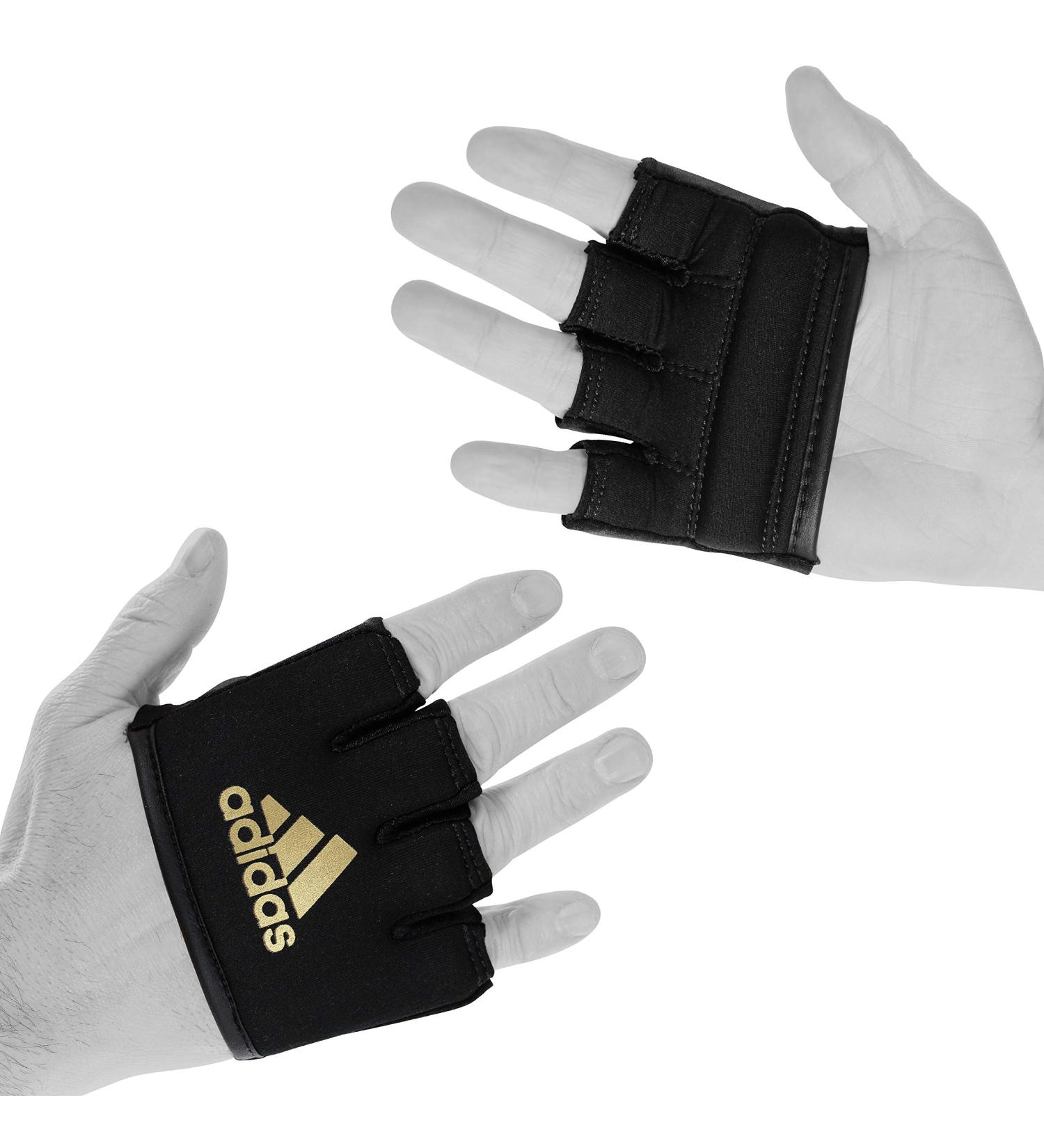 adidas Inner Boxing Knuckle Protection Sleeve/Wrap - Black/Gold - Unisex - One Size - Buy Online on GoSupps.com