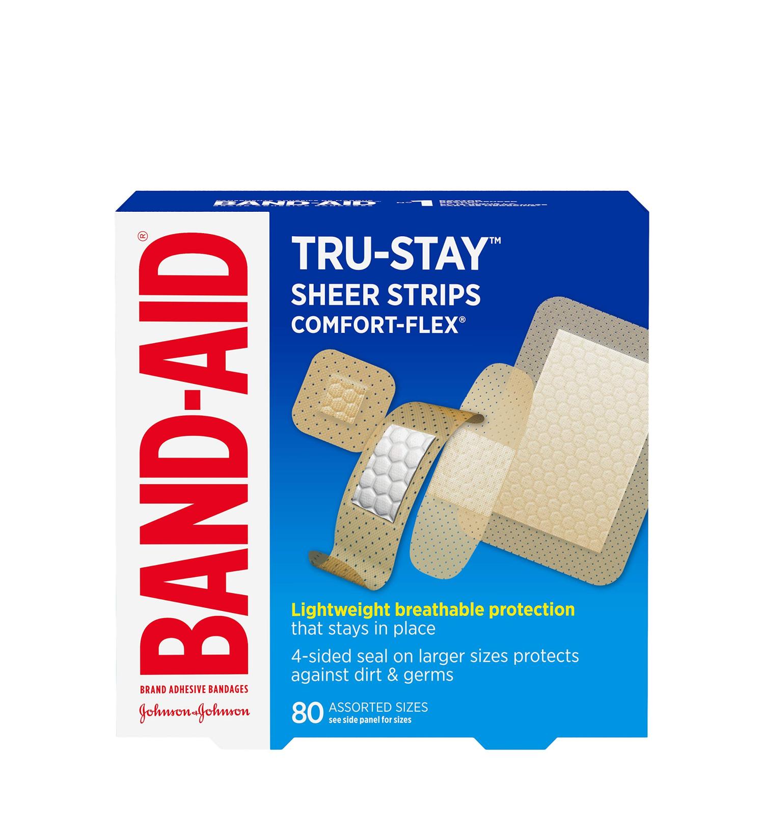Band-Aid Comfort-Flex Assorted Strips Bandage Family Pack tan 80 Count 80 Count Comfort Flex - Buy Online on GoSupps.com
