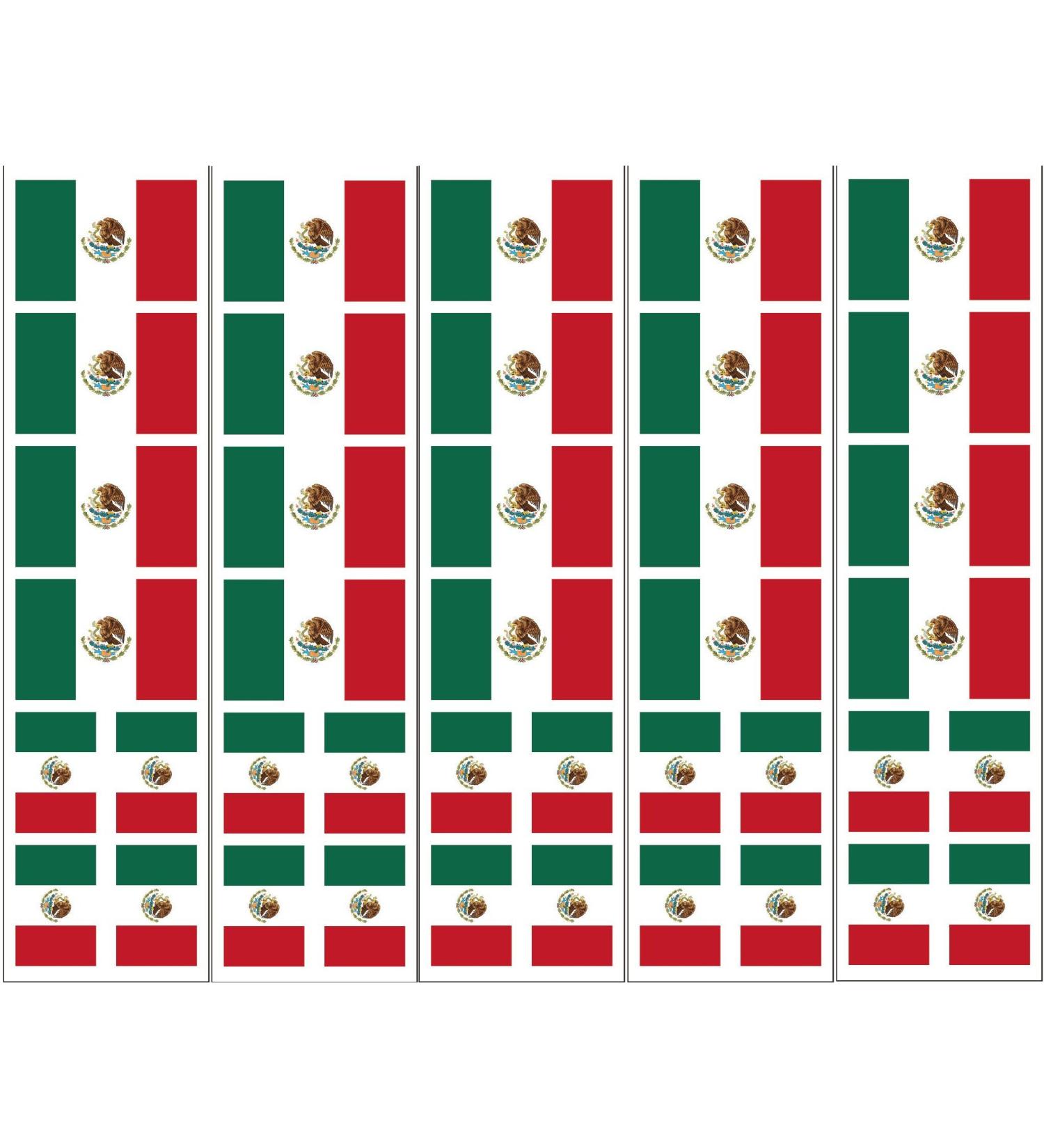 40 Mexican Flag Tattoos - Perfect for Mexico Party Favors - Buy Online on GoSupps.com